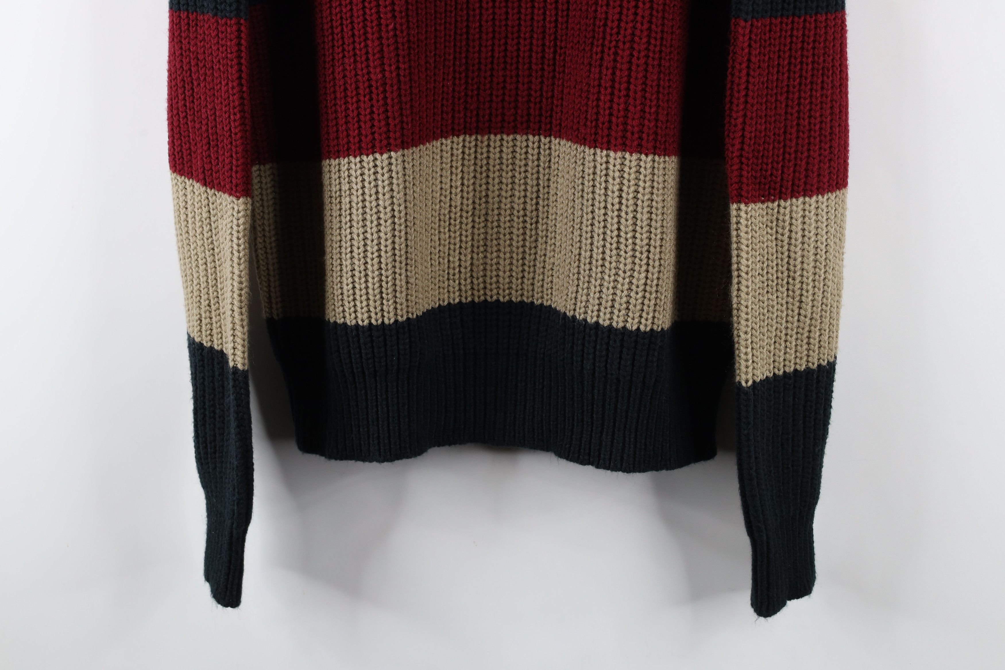 Vintage Vintage 90s Streetwear Block Chunky Ribbed Knit Sweater Size XL / US 12-14 / IT 48-50 - 3 Thumbnail