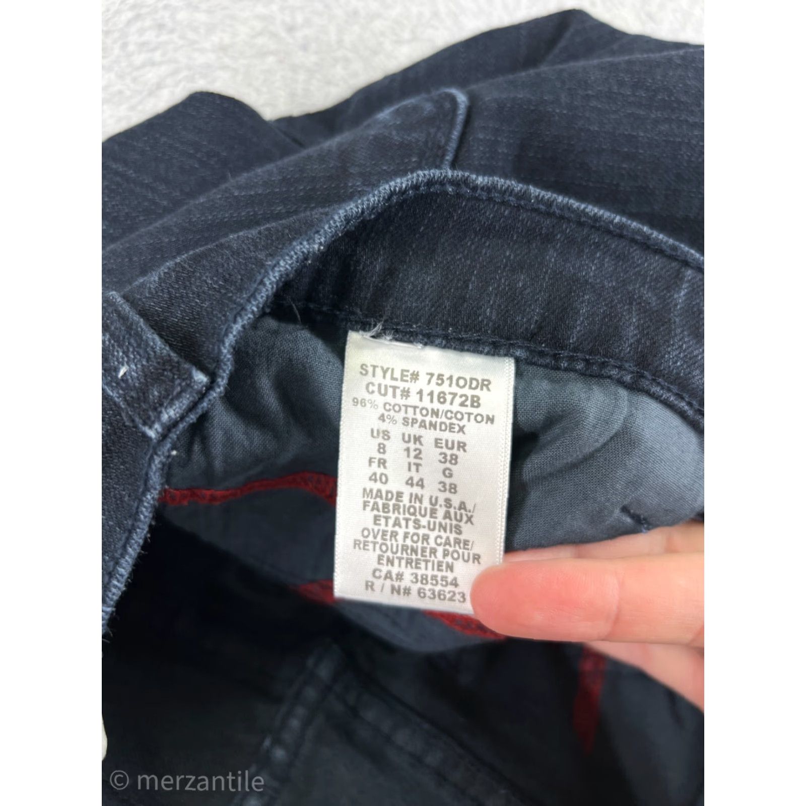 Denime Not Your Daughters Jeans Jeans Black Denim Bootcut 28x28 Womens 8 Regular Stretch Mid Rise 28in Inseam 28in Dark Wash 5-Pocket Design Zip Size 34" / US 12 / IT 48 - 5 Thumbnail