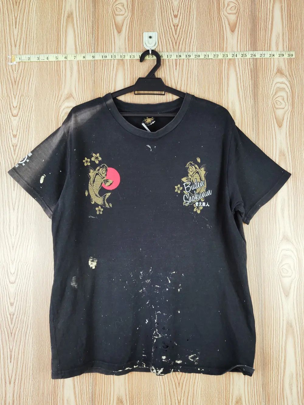 Japanese Brand Buden Shokumin Japan edition faded Black tee #W589 Size US L / EU 52-54 / 3 - 8 Thumbnail