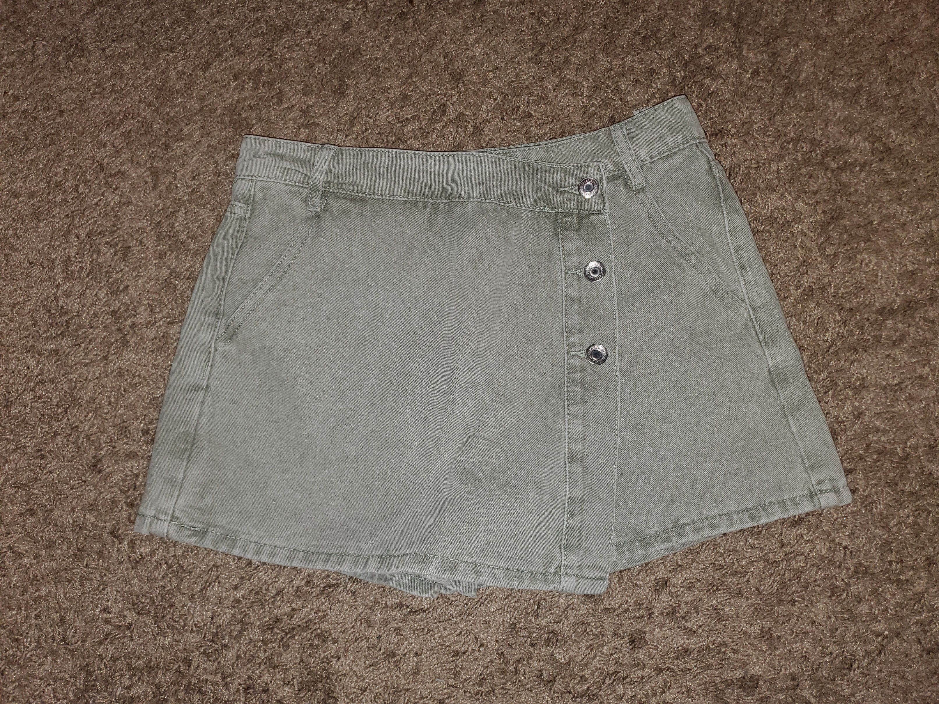 Shein Sage green denim skort - size M Size 28" / US 6 / IT 42 - 5 Thumbnail