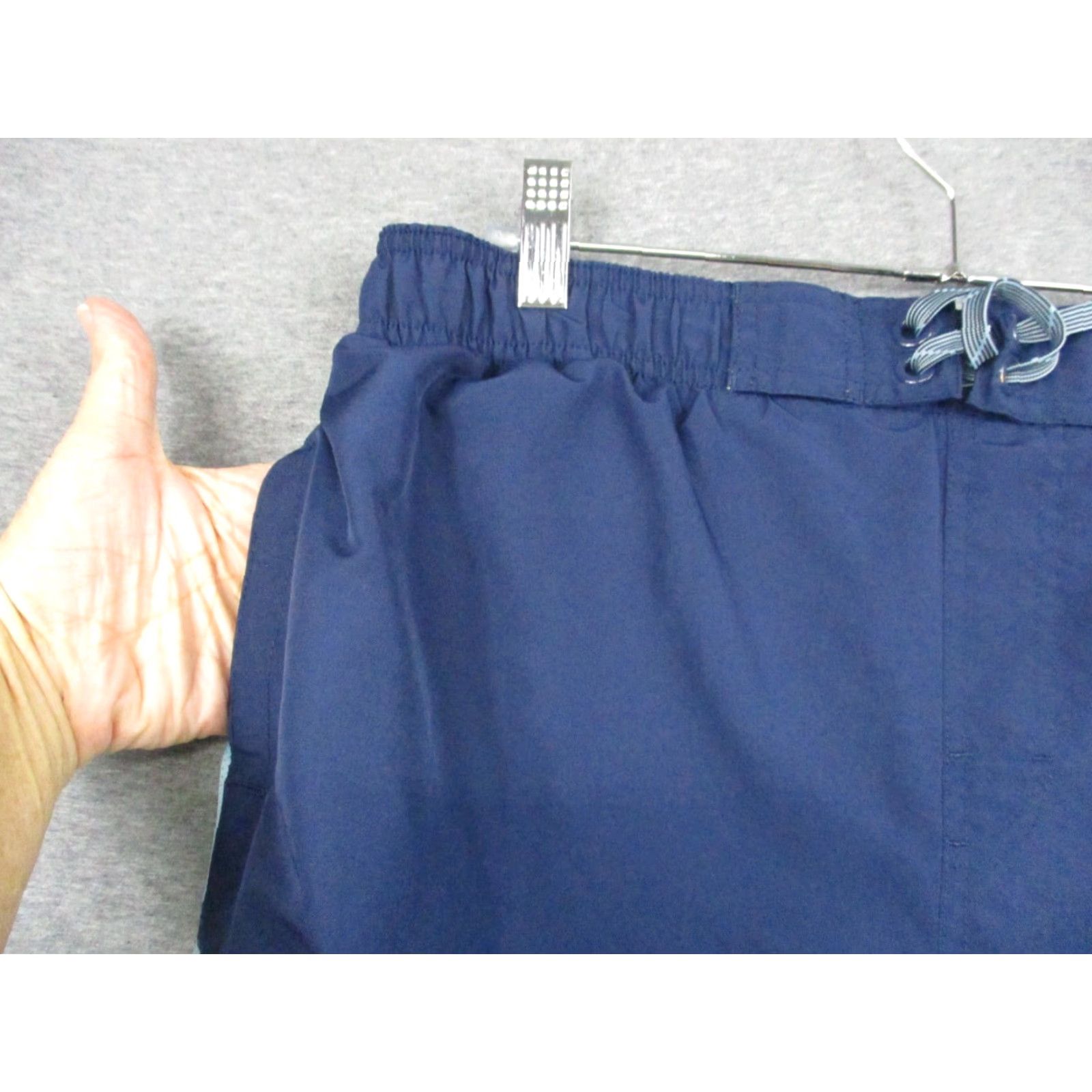 Nike Nike Board Shorts L Men's Blue Colorblock Lined Pockets Surfing Beach 90s Logo - Middle by Nike? Size US 33 - 2 Thumbnail