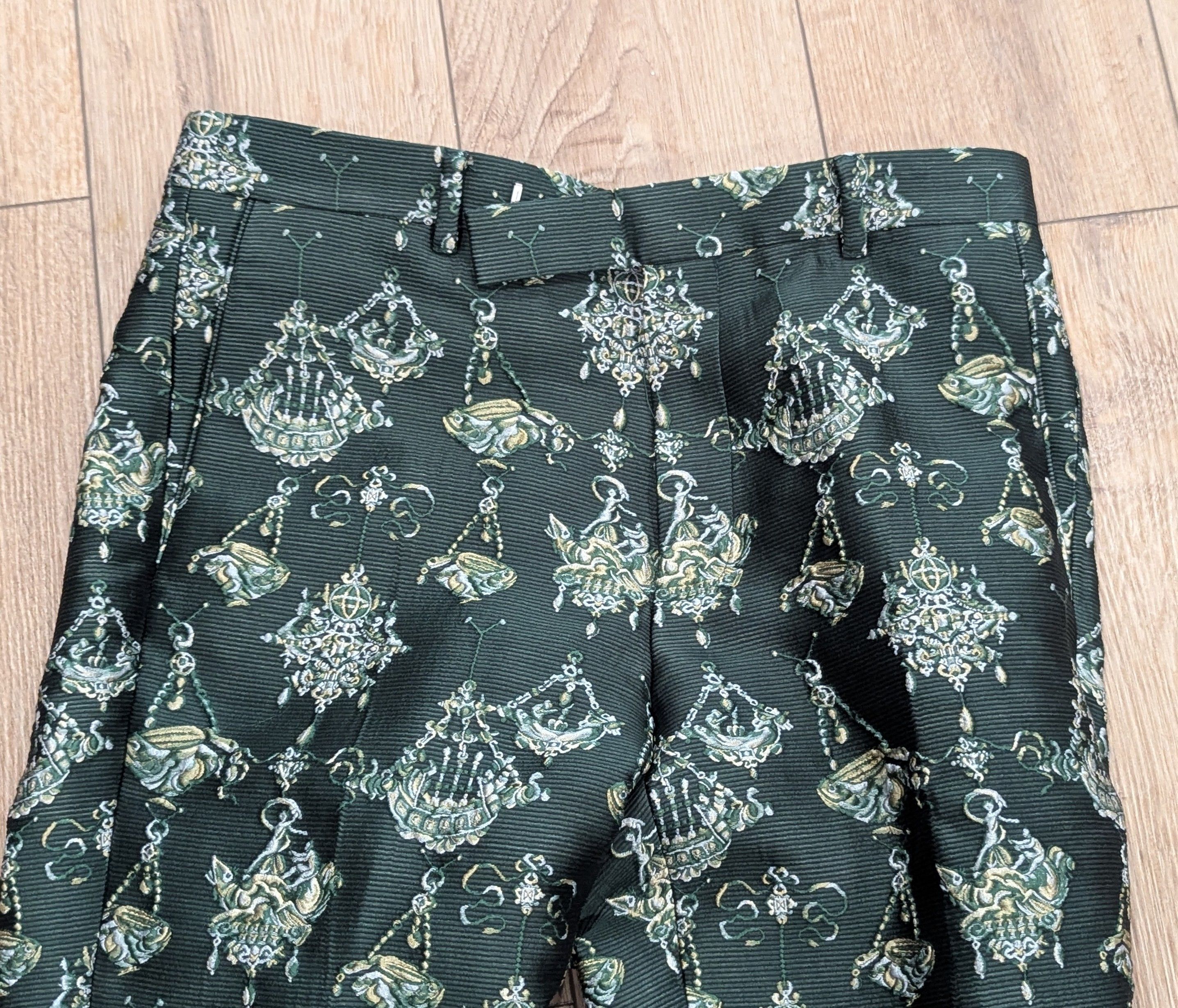 Givenchy GIVENCHY Jacquard Evening Trousers Pants Dark Green 50 US 34 Size US 34 / EU 50 - 2 Thumbnail