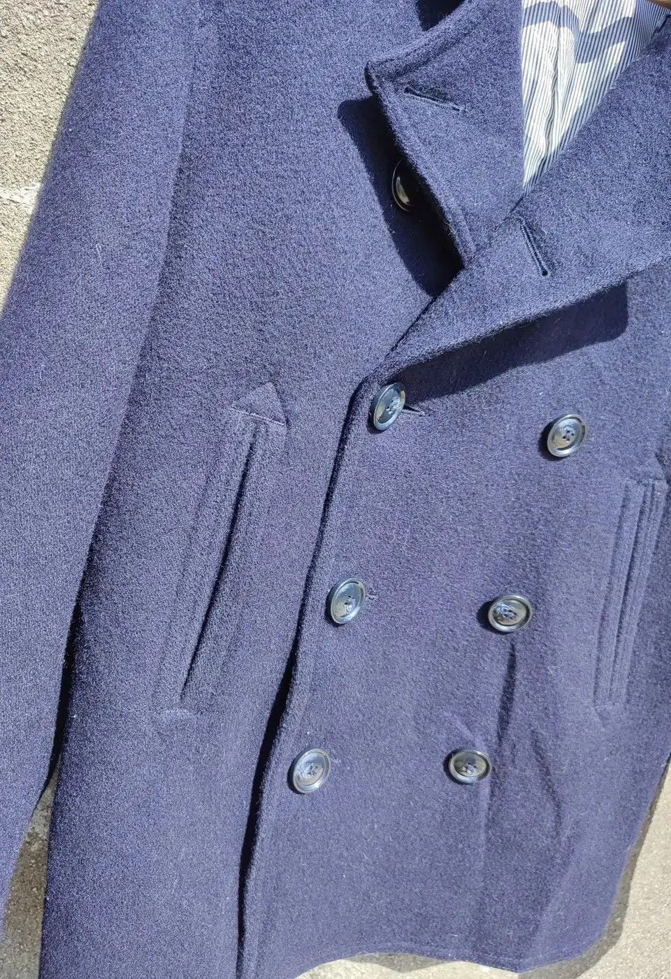 Vintage Vintage Harvard Navy Peacoat – Wool Blend Double Breasted Size US M / EU 48-50 / 2 - 8 Thumbnail