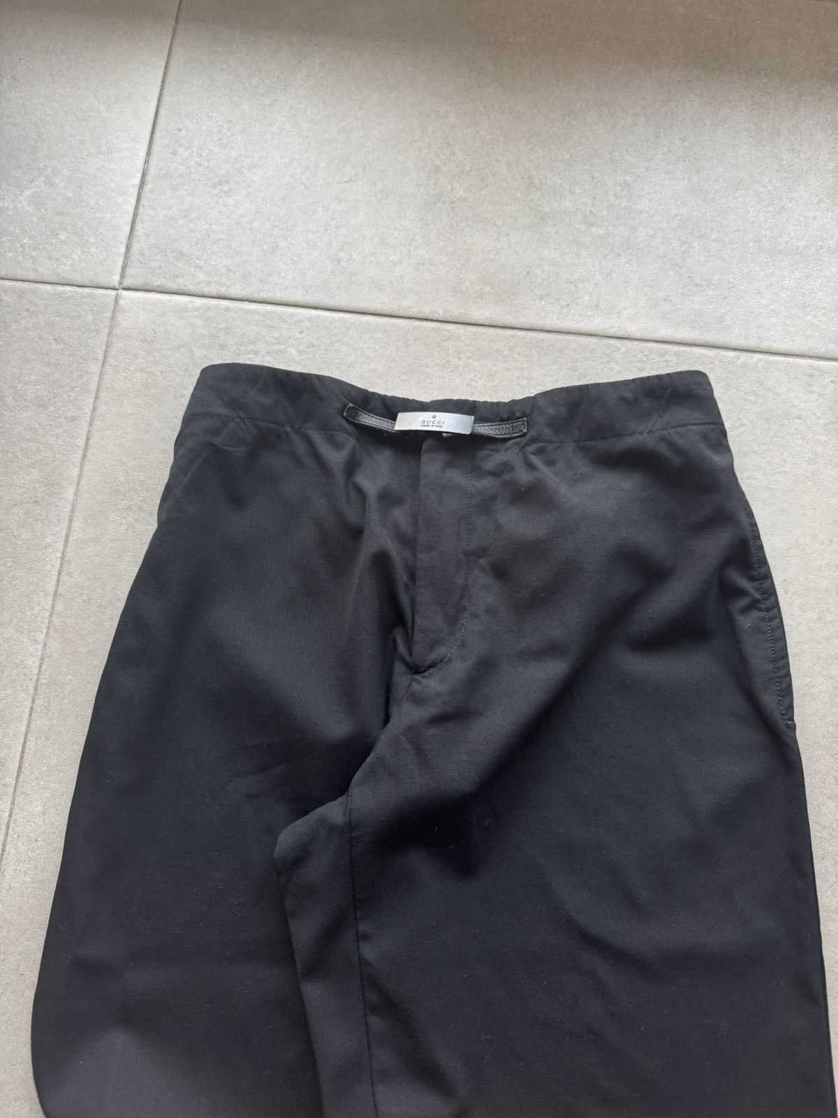 Gucci Gucci Belted Vintage Women’s 42 IT Size Black Wide Leg Classic Pants Trousers Size 28" / US 6 / IT 42 - 5 Thumbnail