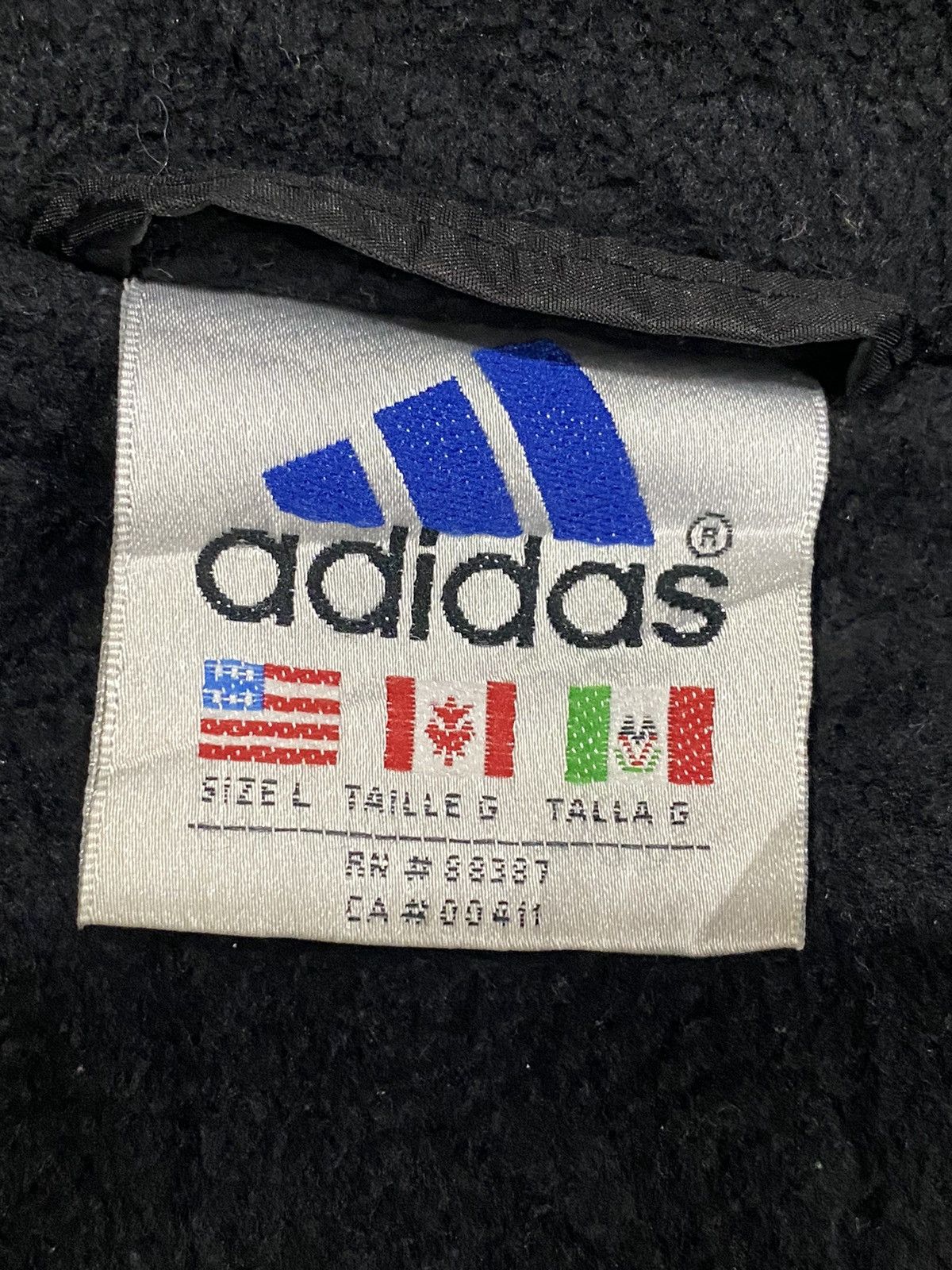 Vintage Vintage 90s ADIDAS Zipper Hoodie (L) Size US L / EU 52-54 / 3 - 20 Thumbnail