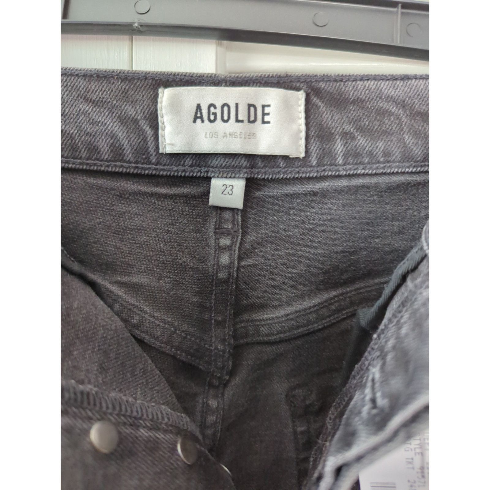 Agolde AGOLDE Button Fly Black Wash Jeans - Sz 0 Size 25" / US 0 / IT 36 - 4 Thumbnail
