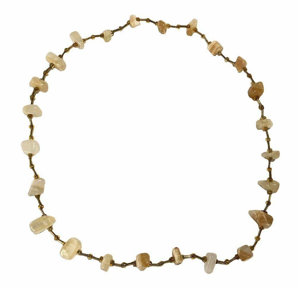 Designer New Glass Shakira Necklace With Banded Agate. Size ONE SIZE - 1 Thumbnail