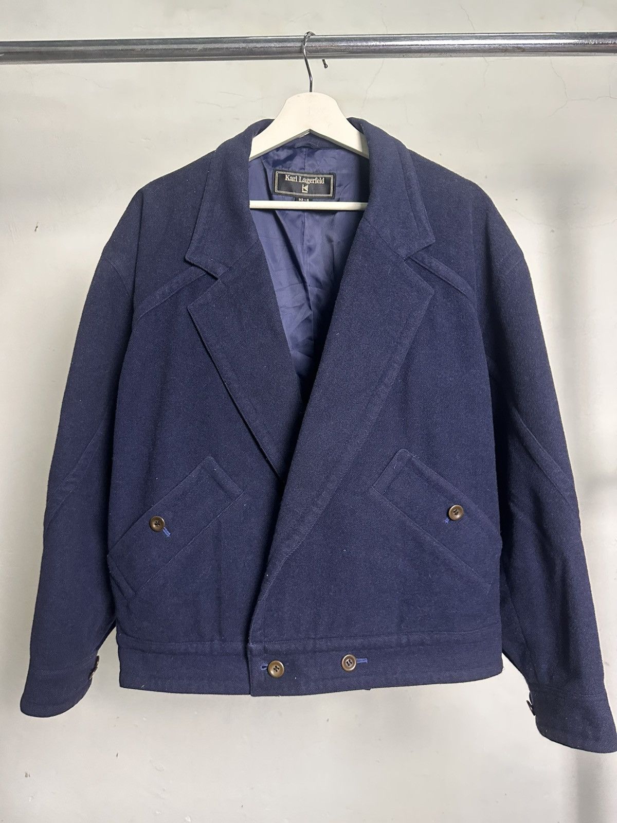 Karl Lagerfeld 90’s Karl Lagerfeld Vintage Wool Jacket Size US L / EU 52-54 / 3 - 1 Thumbnail
