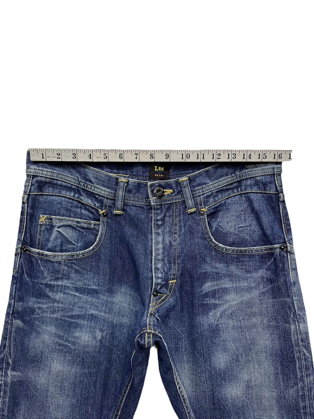 Beams Plus VERY RARE🔥BEAMS x LEE Made In JAPAN Distressed Flare Denim Size 32" / US 10 / IT 46 - 14 Thumbnail