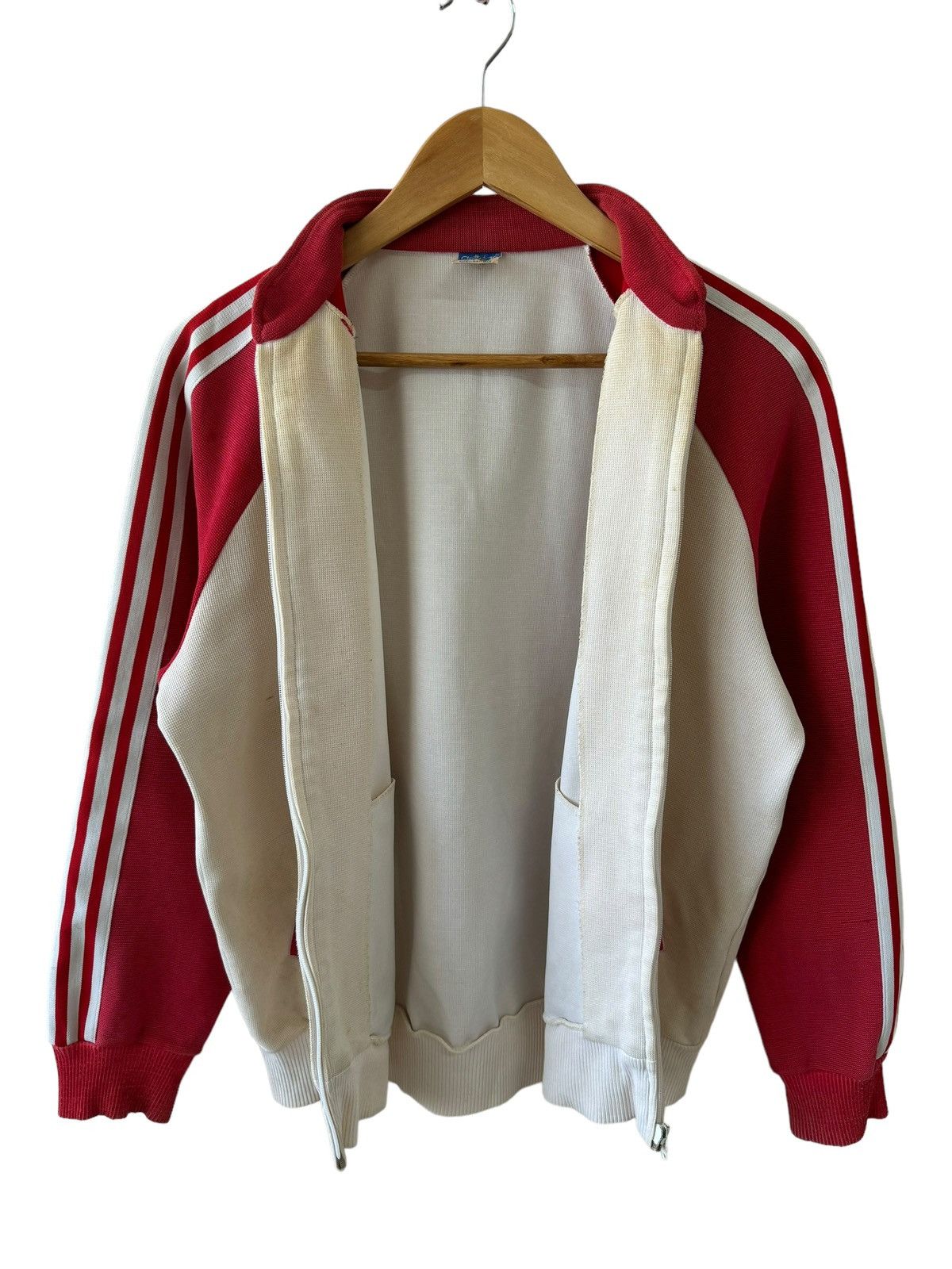 Adidas Vintage 80s adidas Red/White Tracktop Size US L / EU 52-54 / 3 - 15 Thumbnail