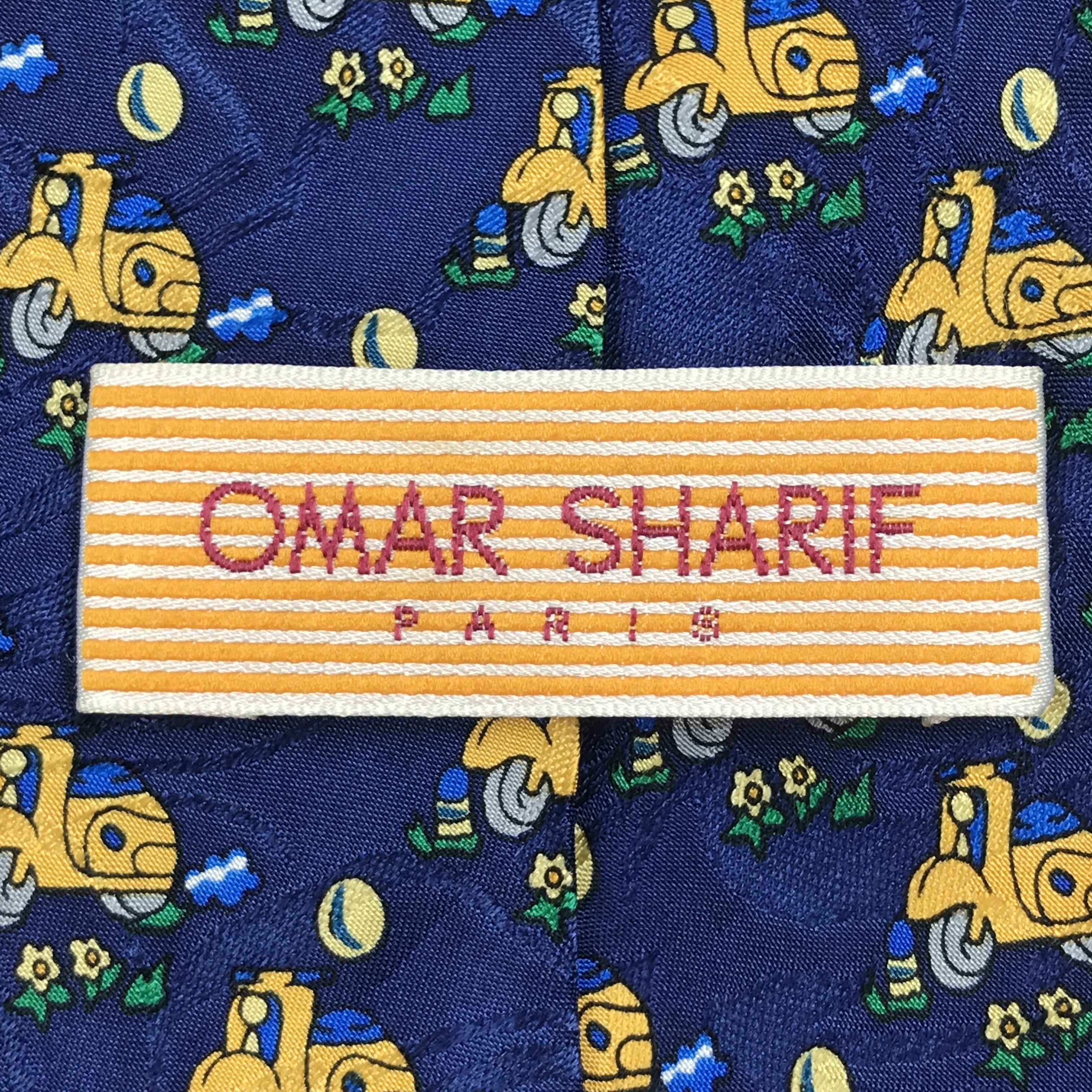 Designer × Vintage Vintage Omar Sharif Paris Silk Necktie Size ONE SIZE - 6 Thumbnail