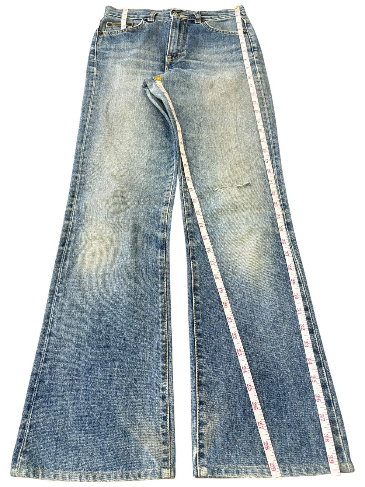 Calvin Klein Vintage Calvin Klein Distressed Flare Jeans Size 27" / US 4 / IT 40 - 11 Thumbnail