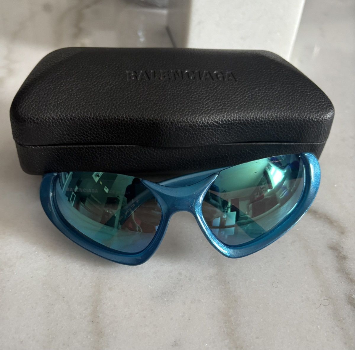 Balenciaga Balenciaga blue xpander sunglasses Size ONE SIZE - 1 Thumbnail