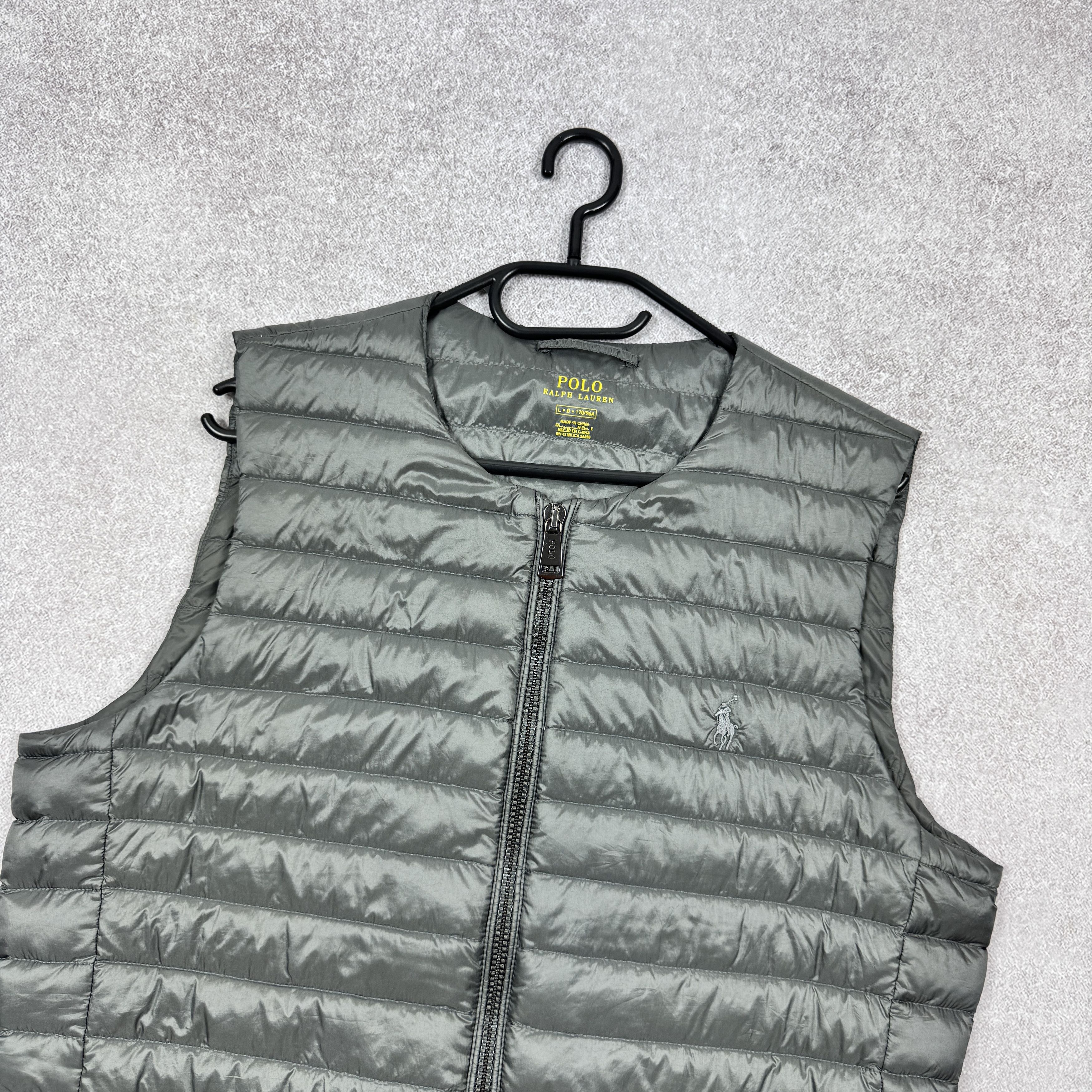 Polo Ralph Lauren Women`s Polo Ralph Lauren Gray Nylon Puffer Vest Size L Size L / US 10 / IT 46 - 4 Thumbnail