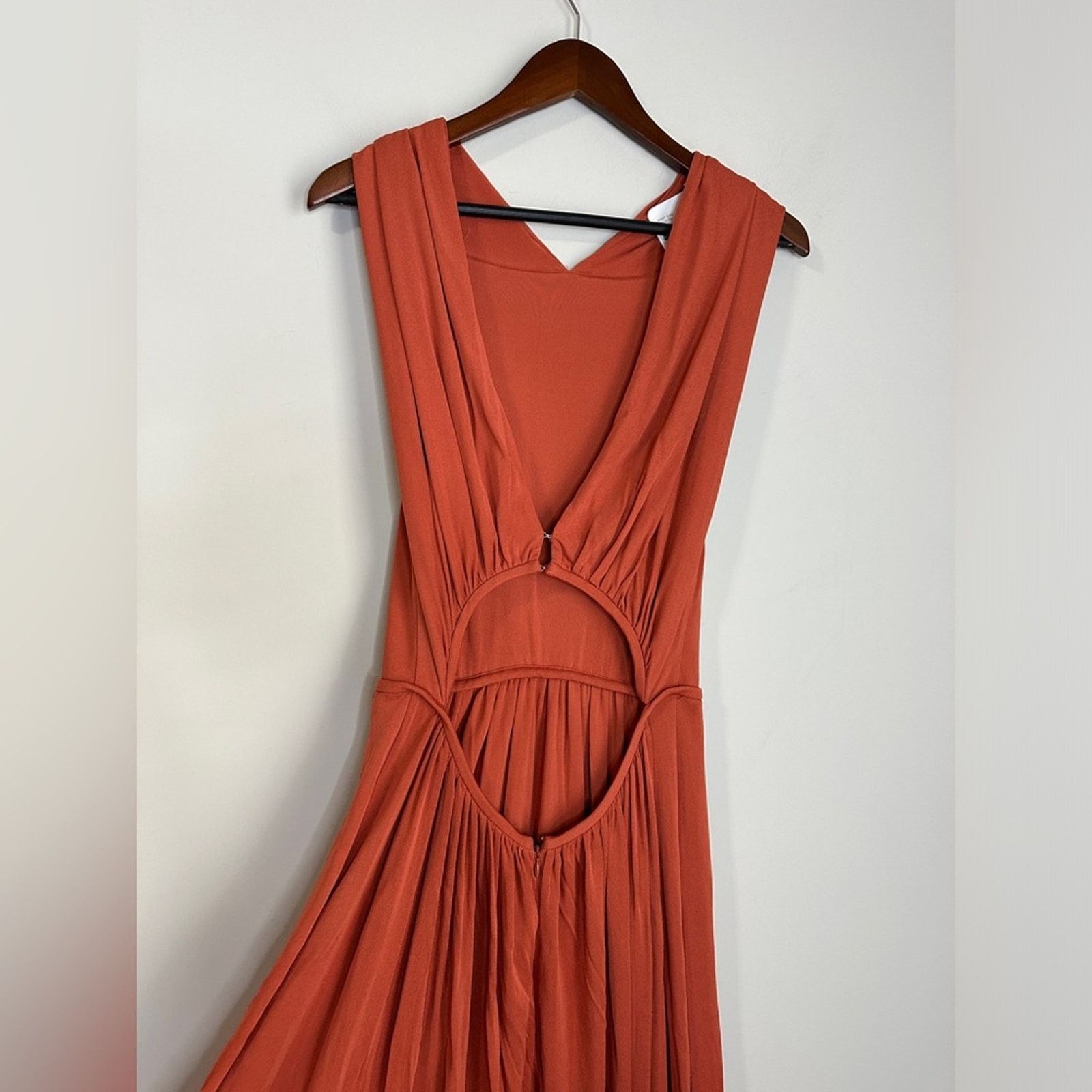 Another Tomorrow Another Tomorrow Size 10 Shirred Open Back Dress Size L / US 10 / IT 46 - 9 Thumbnail