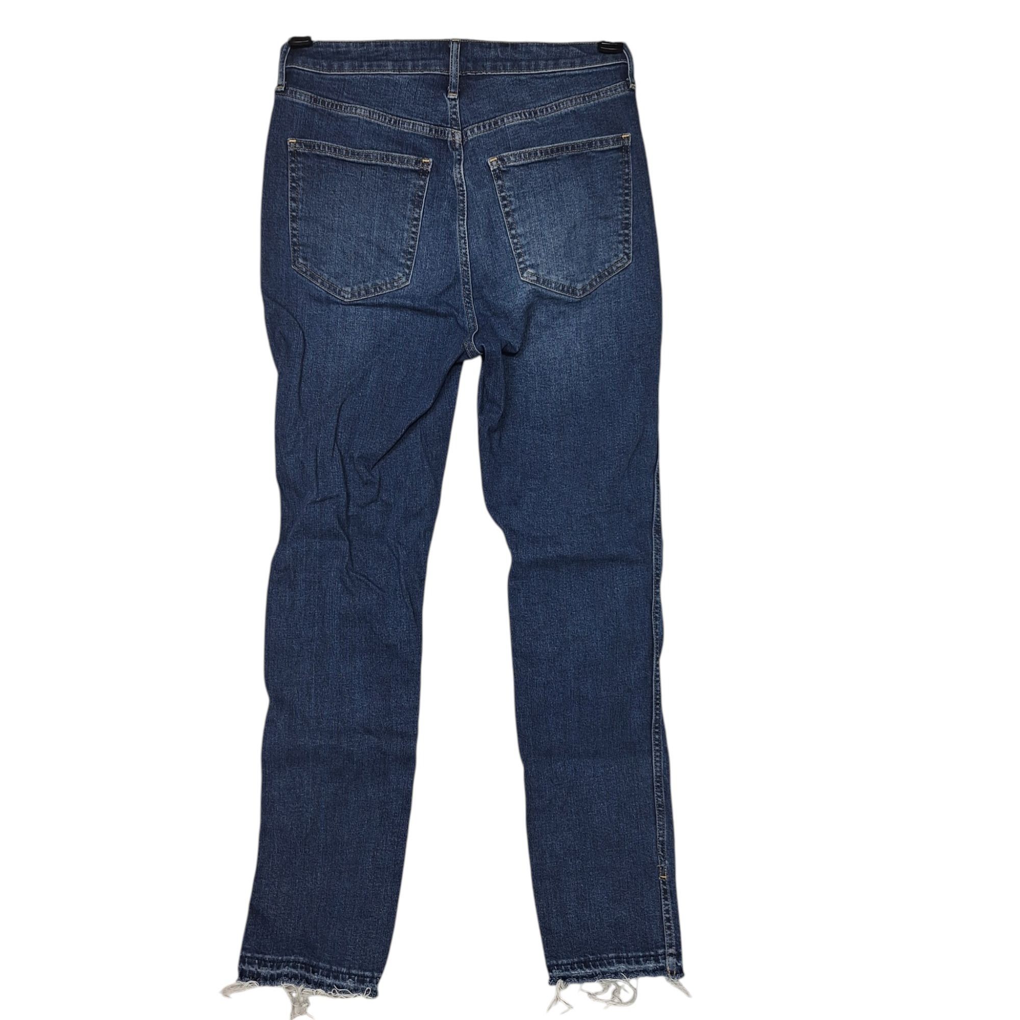 Gap GAP Vintage Slim Sky High Jeans Dark Wash Raw Hem 90s Indie Size 28" / US 6 / IT 42 - 3 Thumbnail