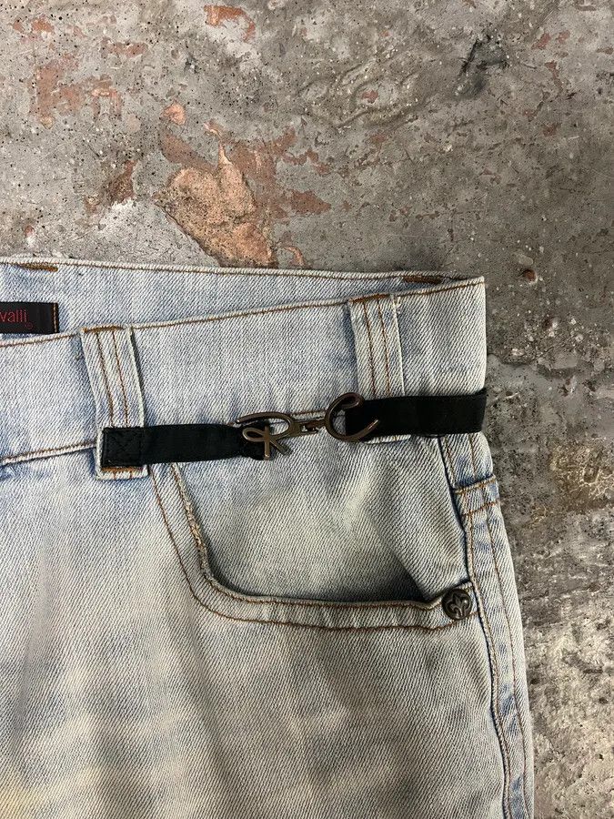 Roberto Cavalli × Vintage AW2000 Roberto Cavalli Blue Denim Royal Bootcut Jeans Size US 33 - 8 Thumbnail