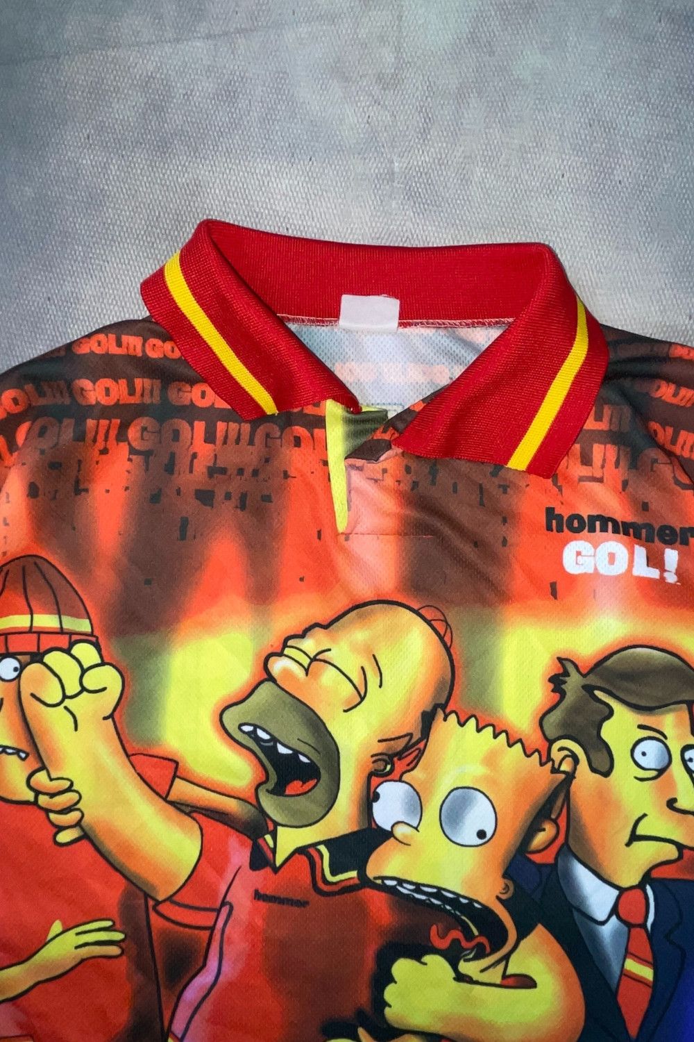 The Simpsons × Vintage RARE Vintage 1999 The Simpsons "Hommer" Football Jersey Size US L / EU 52-54 / 3 - 3 Thumbnail