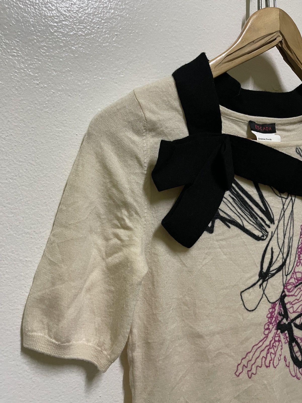 Escada Escada Wool T Shirt Size XS / US 0-2 / IT 36-38 - 2 Thumbnail