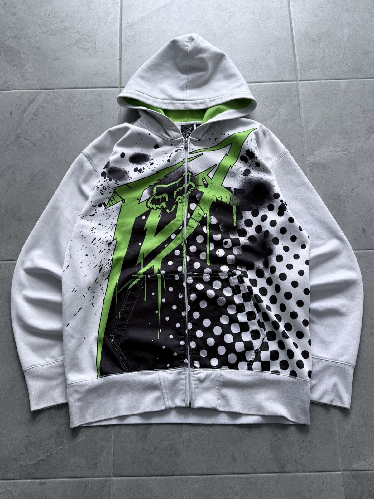 Fox Racing Vintage Y2K Fox Racing Zip Hoodie 00s Size US XL / EU 56 / 4 - 1 Thumbnail