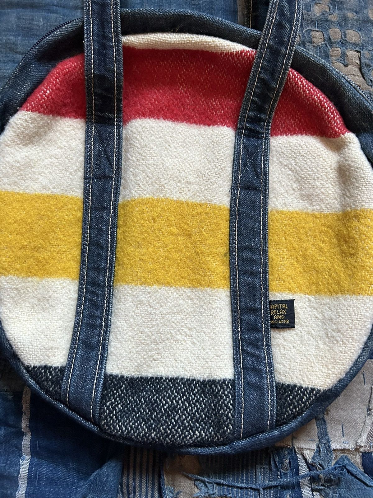 Kapital × Kapital Kountry Kapital rare circle tote Bag Size ONE SIZE - 3 Thumbnail