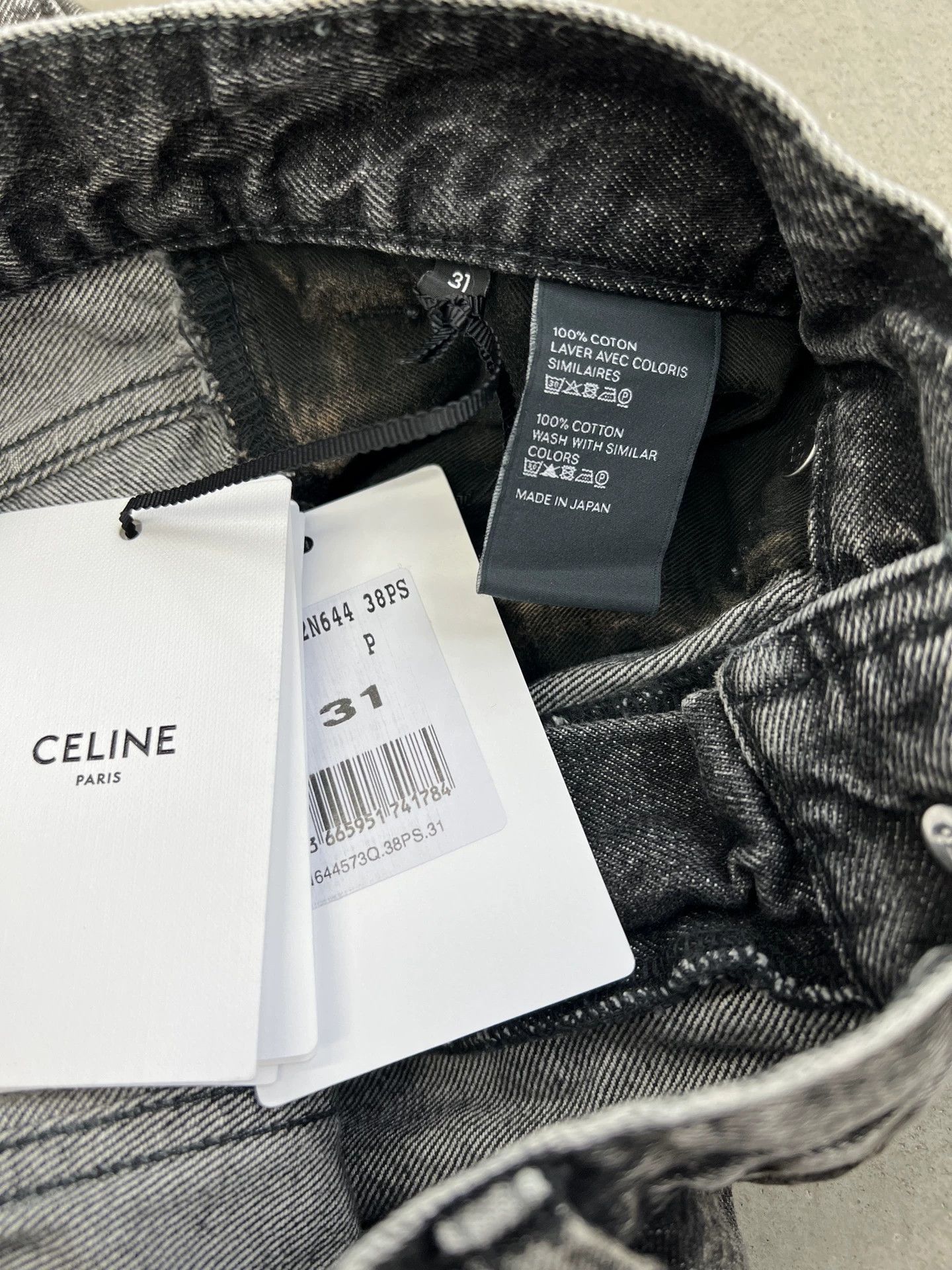 Celine celine black wide-leg denim pants 22ss Size US 32 / EU 48 - 6 Thumbnail