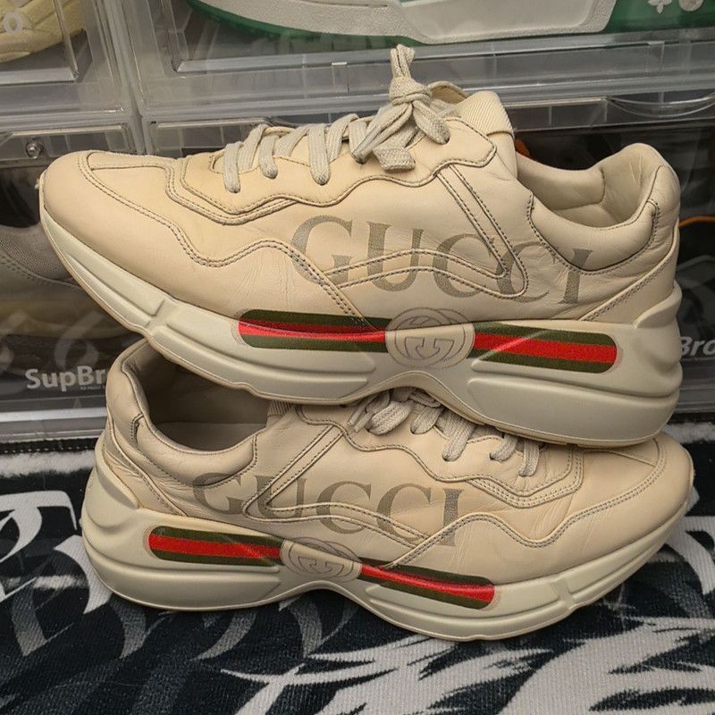 Gucci Gucci Rhyton Logo Low-Top Dad Sneakers - Size US 8.5 / EU 41-42 - 7 Thumbnail