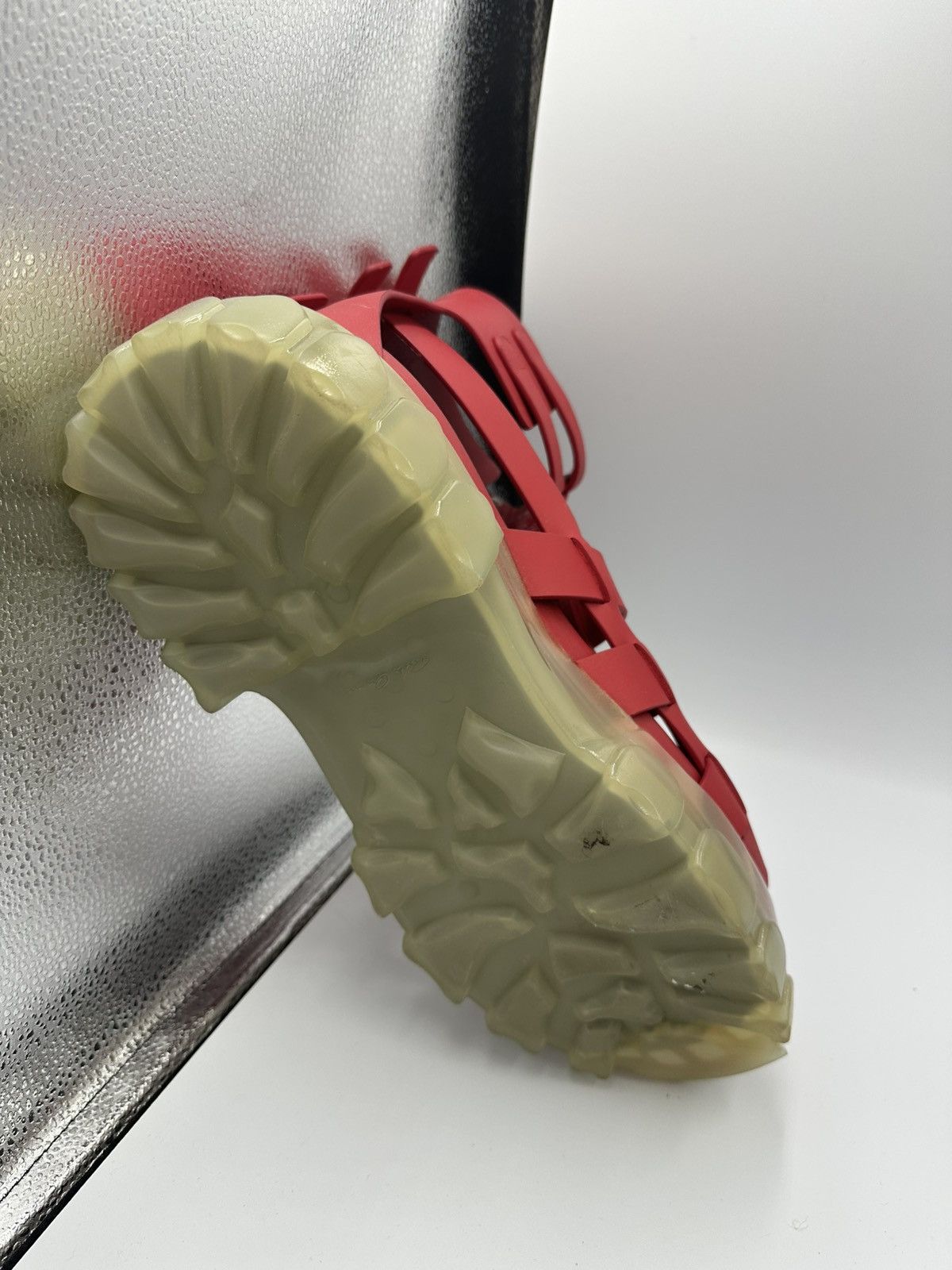 Rick Owens Rick Owens Red with Transparent Sole Size US 10.5 / EU 43-44 - 10 Thumbnail