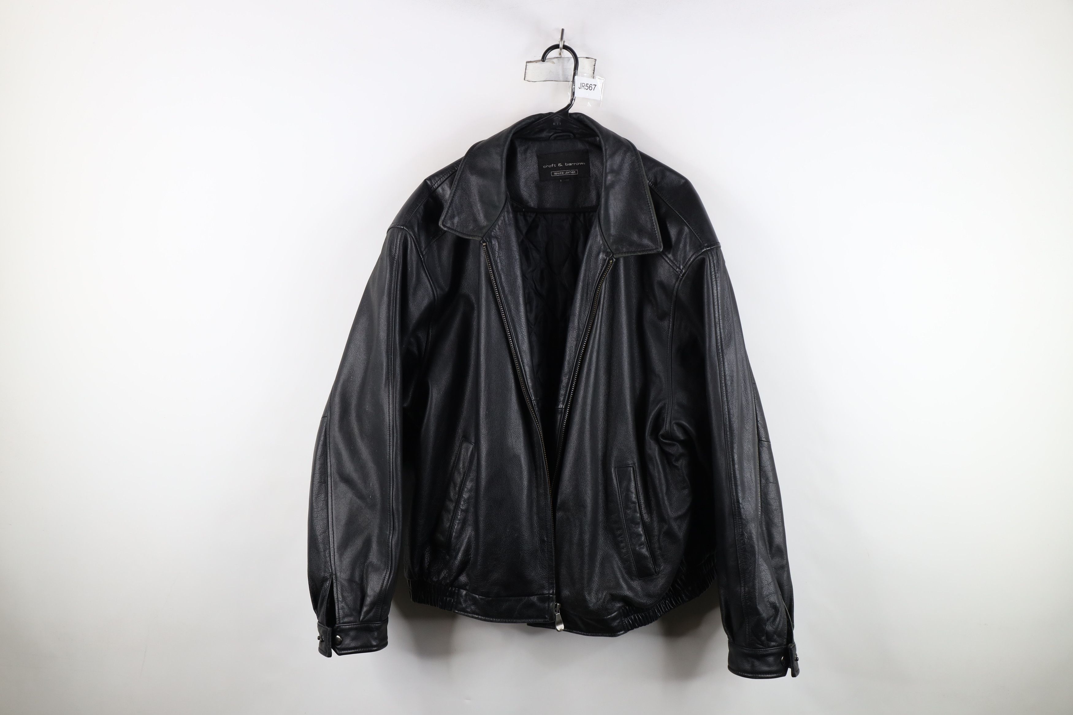 Vintage Vintage Streetwear Quilted Leather Bomber Jacket Black AS IS Size US XL / EU 56 / 4 - 1 Thumbnail