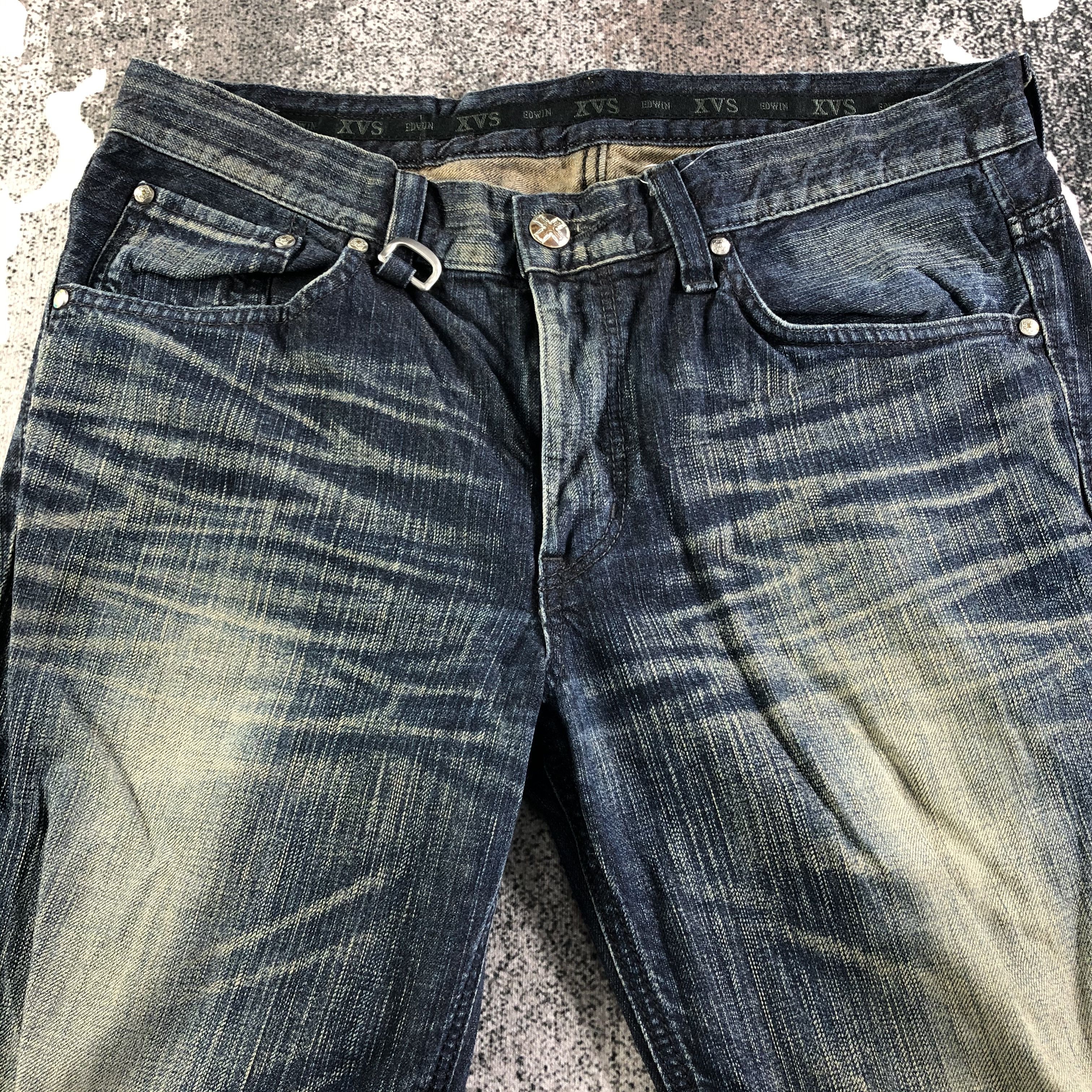 Edwin Edwin XV Jeans Distress Faded Blue Denim KJ2401 Size US 34 / EU 50 - 3 Thumbnail