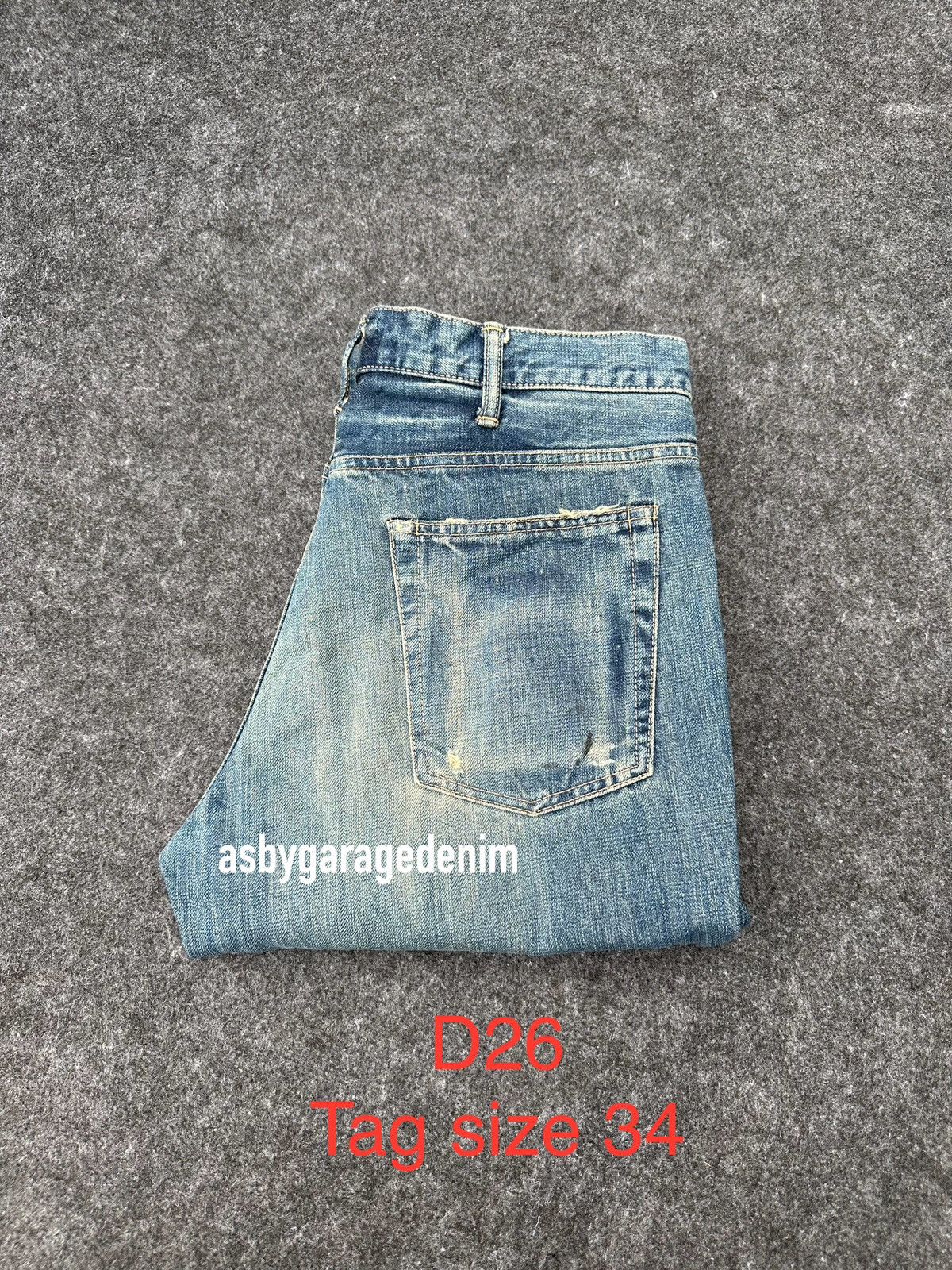 Warehouse 🔥 Vintage Spell Bound Japan Flare Distressed Denim D26 Size US 34 / EU 50 - 15 Thumbnail