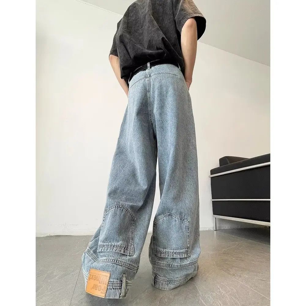 Japanese Brand × Jean Blue Inverted Baggy Denim Jeans Size US 30 / EU 46 - 3 Thumbnail