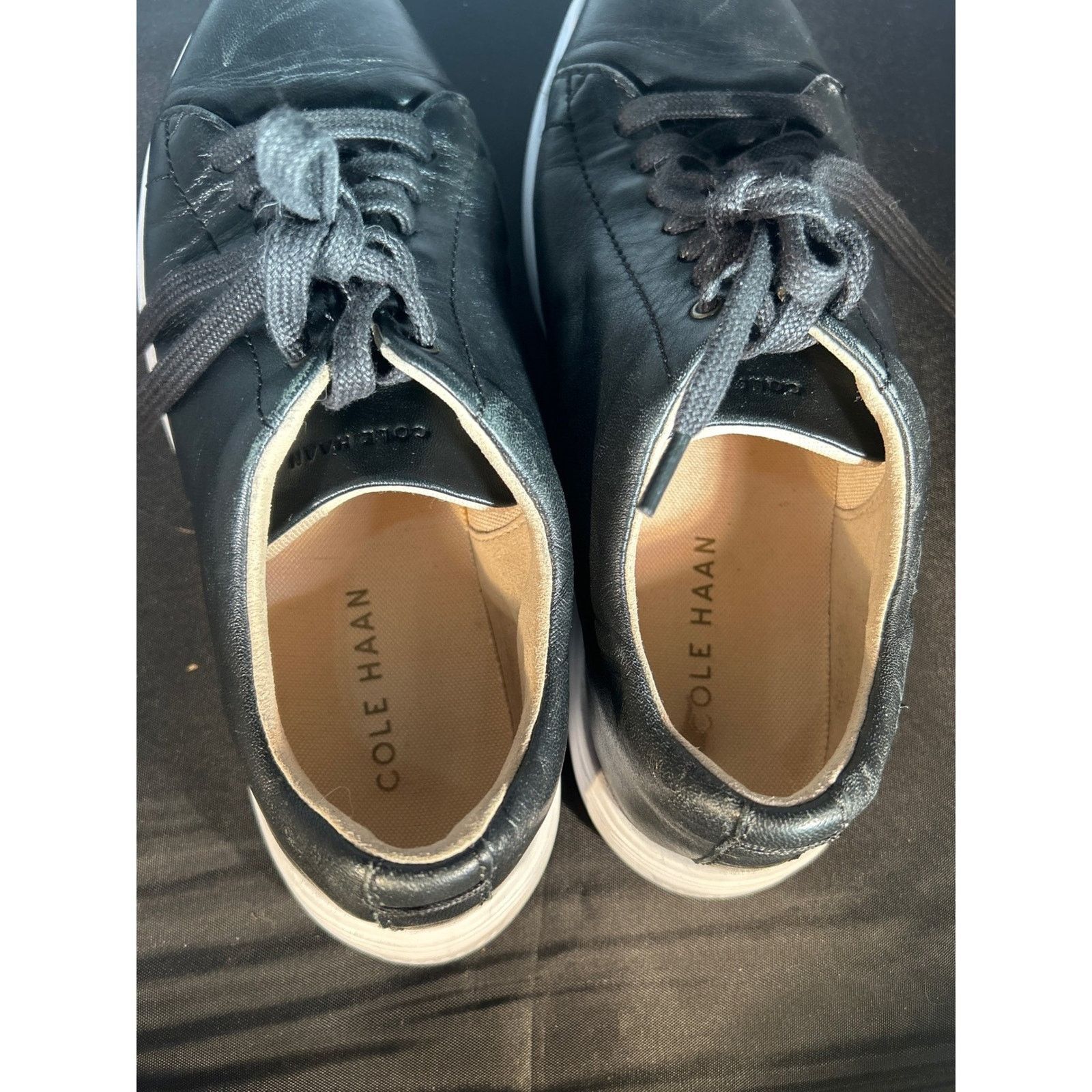 Cole Haan Cole Haan Black Leather Lace Up Sneakers Comfortable Size US 7 / IT 37 - 5 Thumbnail