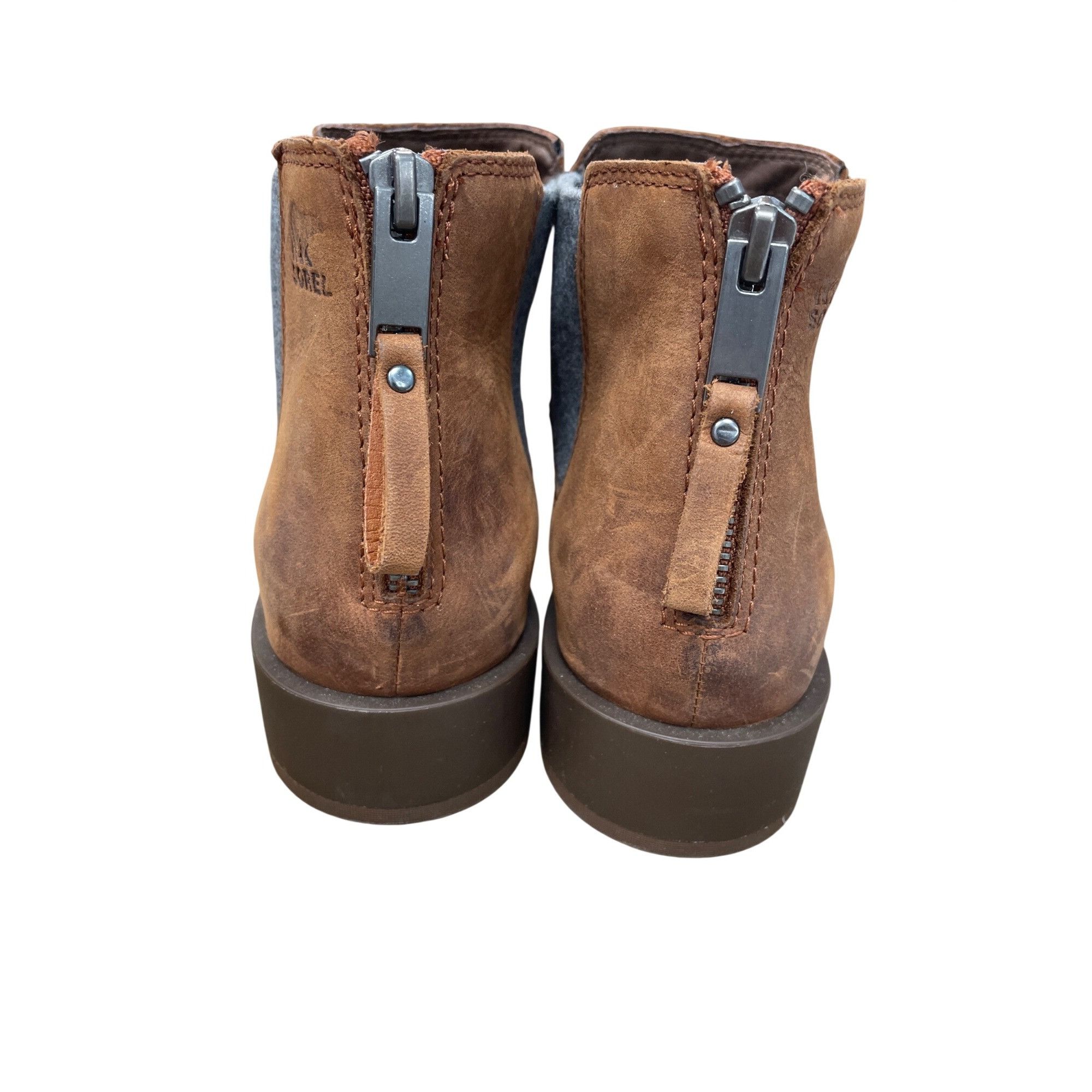 SOREL Sorel Womans brown leather ankle waterproof boots Sz 9.5 SKU Size US 9.5 / IT 39.5 - 12 Thumbnail