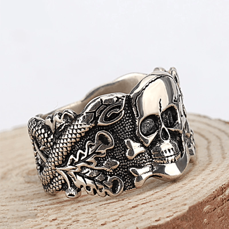 Other SIZE 10 925 Sterling Silver Unique Skull Ring Size ONE SIZE - 3 Thumbnail