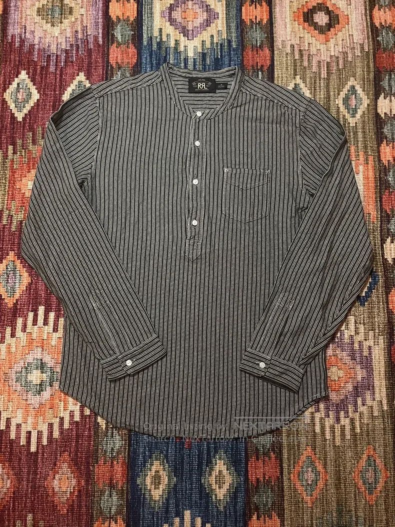 RRL Ralph Lauren RRL Ralph Lauren 14 out of print knitted striped Henry col Size US M / EU 48-50 / 2 - 1 Thumbnail