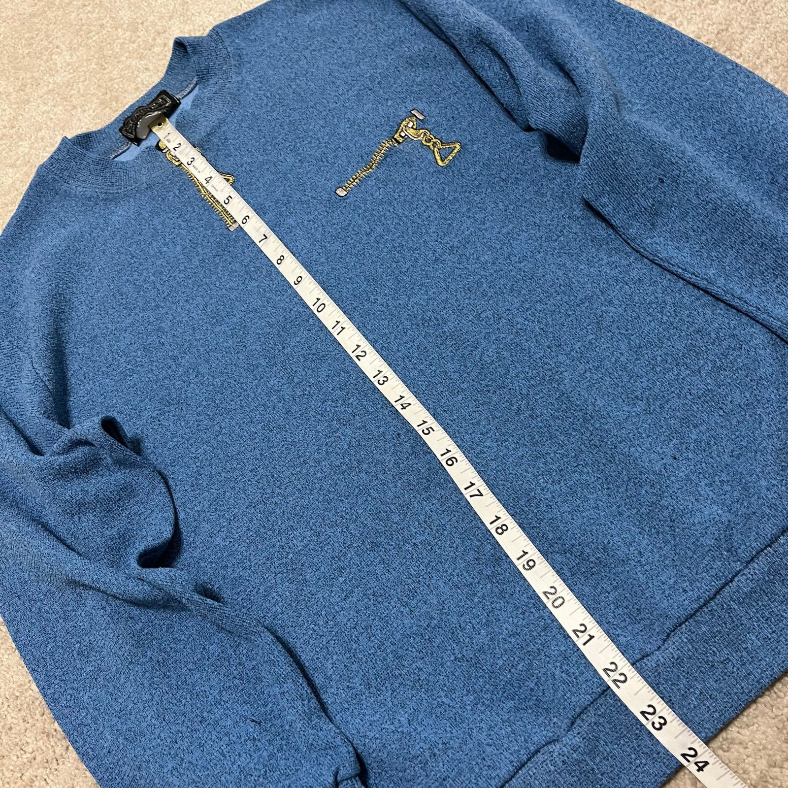 Other Vintage Sundance Zip Detail Blue Crewneck Sweatshirt Large Size L / US 10 / IT 46 - 4 Thumbnail