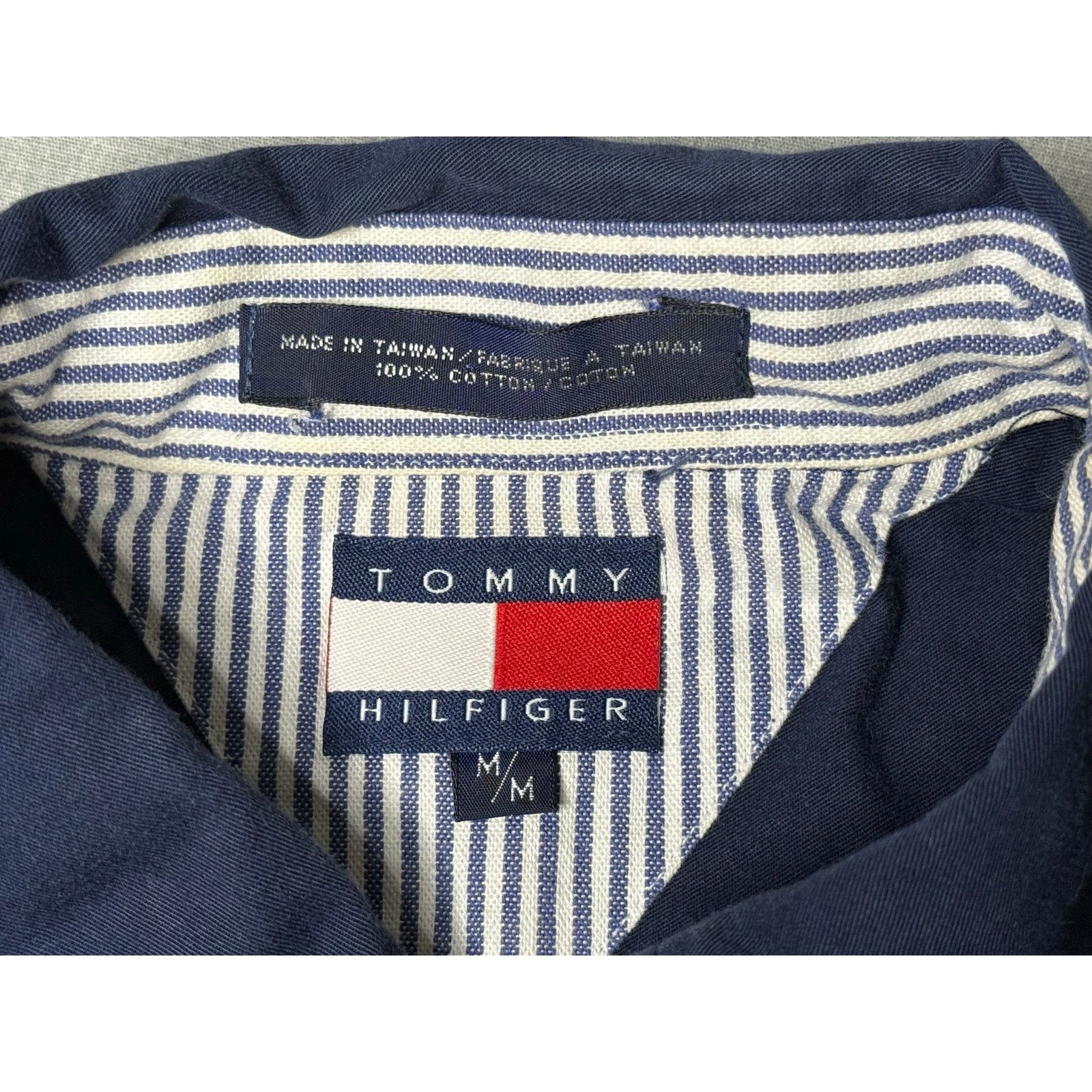 Tommy Hilfiger × Vintage Vintage 90s Tommy Hilfiger Short Sleeve Button Down Shirt M Size US M / EU 48-50 / 2 - 3 Thumbnail