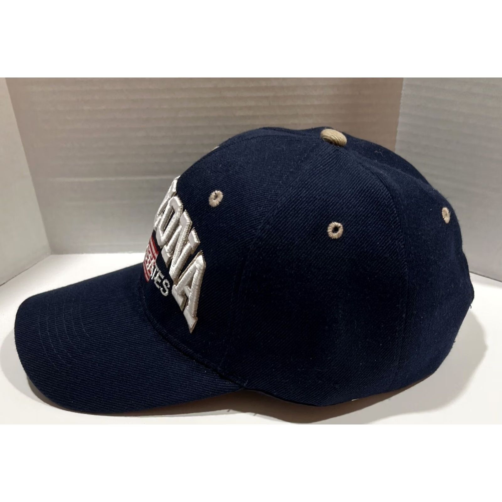 Vintage VINTAGE Arizona United States Spellout Flag Strapback Adjustable Trucker Hat Blue Men Adjustable Trucker Hat Mens Blues Flag Arizona US Size ONE SIZE - 4 Thumbnail