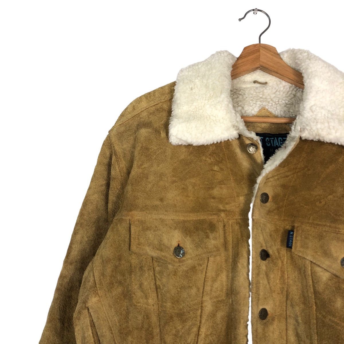 Issey Miyake 🔥Vintage Cropped Biker Leather Jacket Next Stage Sherpa Size US M / EU 48-50 / 2 - 7 Thumbnail
