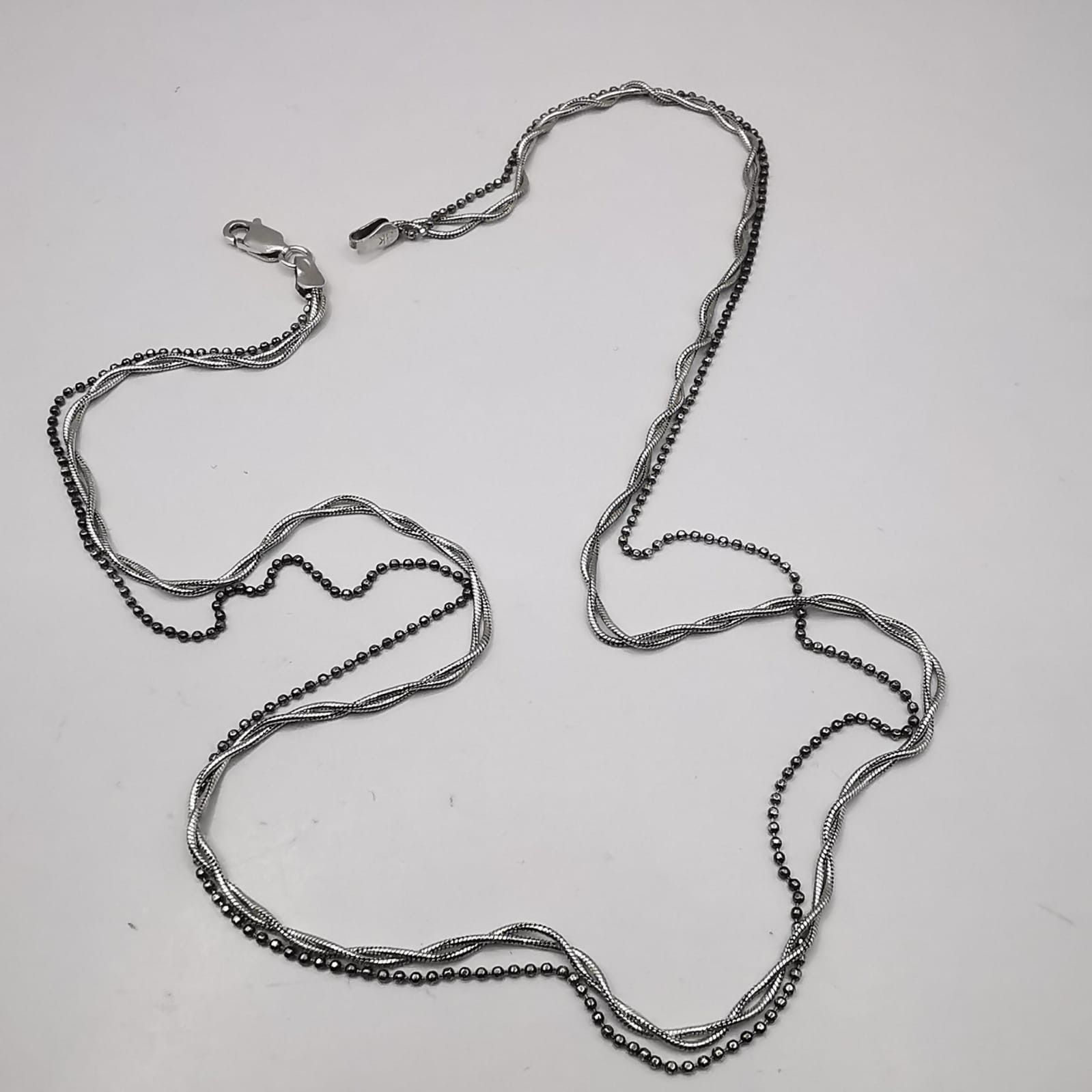 Sterling Silver Vintage Chain Necklece,925 Sterling Silver,Signed , 7,51g Size ONE SIZE - 2 Thumbnail