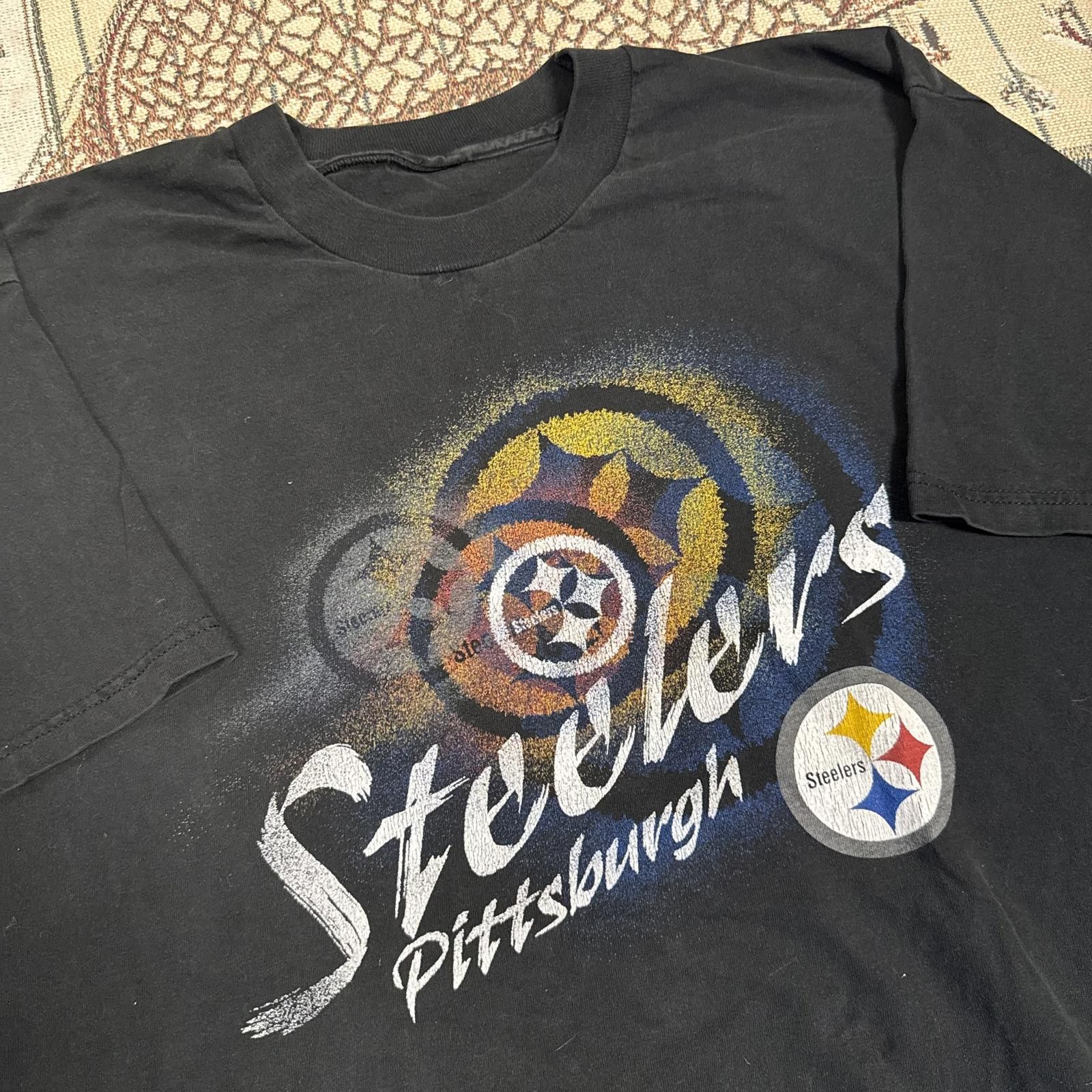 NFL Vintage Y2K Pittsburgh Steelers Sick Front Graphic Logo Size US XL / EU 56 / 4 - 1 Thumbnail