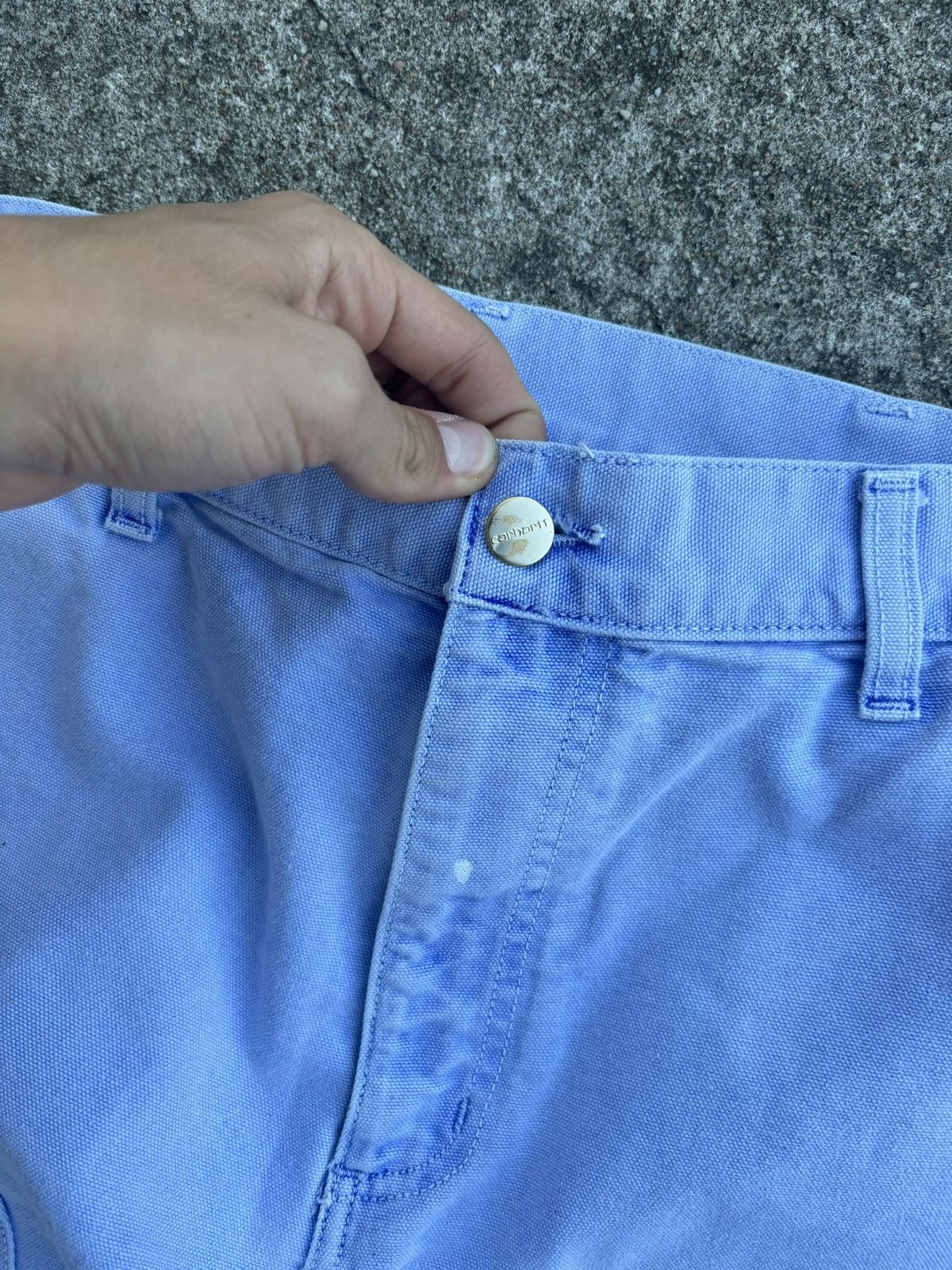Carhartt × Vintage Purple Carhartt Double Knee Denim Pants USA Vintage Y2K Size US 36 / EU 52 - 7 Thumbnail
