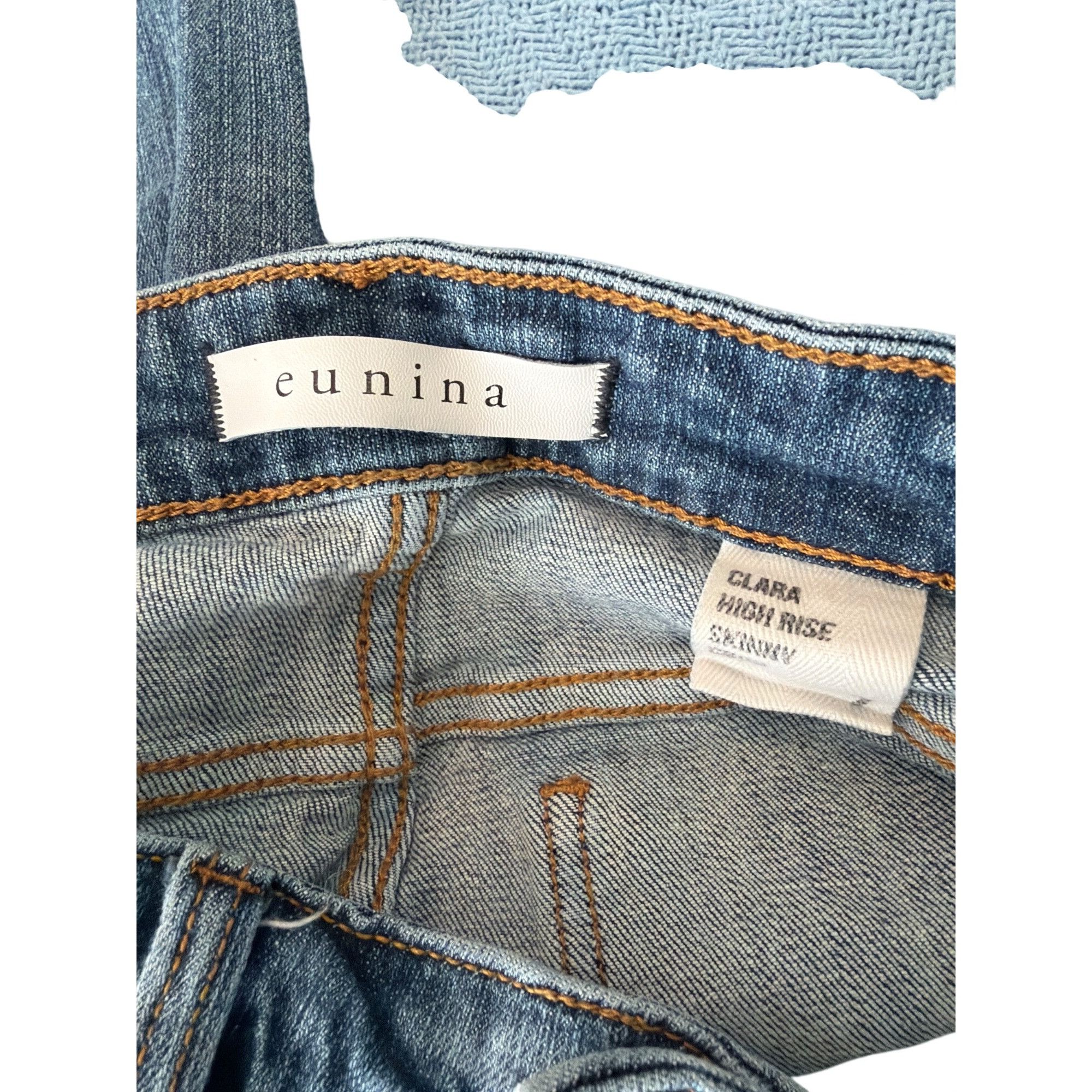 Other Eunina Clara High Rise Distressed Skinny Jeans Blue Denim De Size 26" / US 2 / IT 38 - 5 Thumbnail
