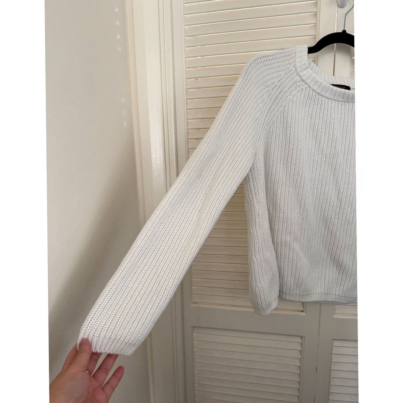 Quince Quince White Sweater Knit Chunky Boatneck Medium Office Classic Minimalistic Pullover Women M Regular Size M / US 6-8 / IT 42-44 - 5 Thumbnail