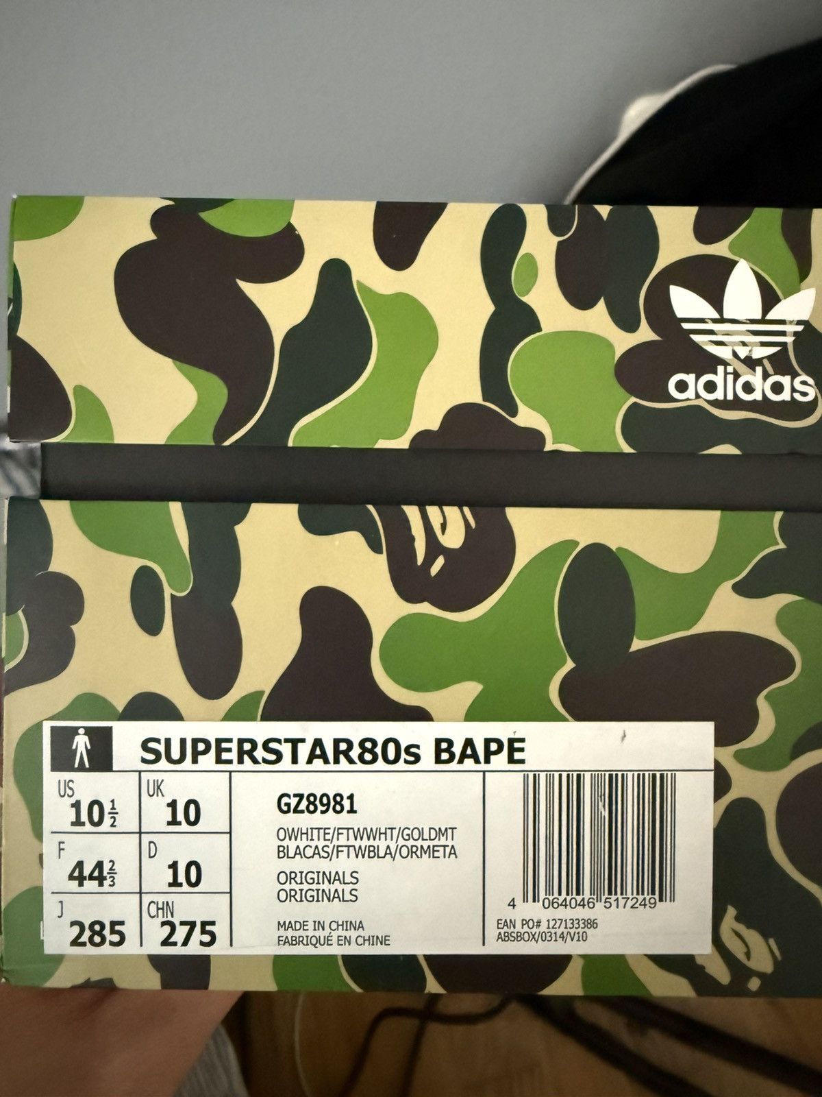 Adidas × Bape Adidas x Bape Superstar | Size EU44.5 US10.5 Size US 10.5 / EU 43-44 - 10 Thumbnail