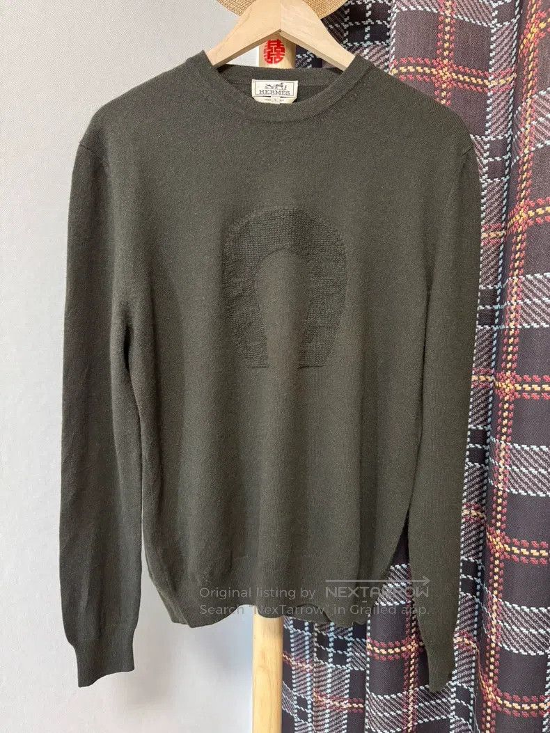 Hermes Hermes Embroidered goat wool sweater Size US L / EU 52-54 / 3 - 1 Thumbnail