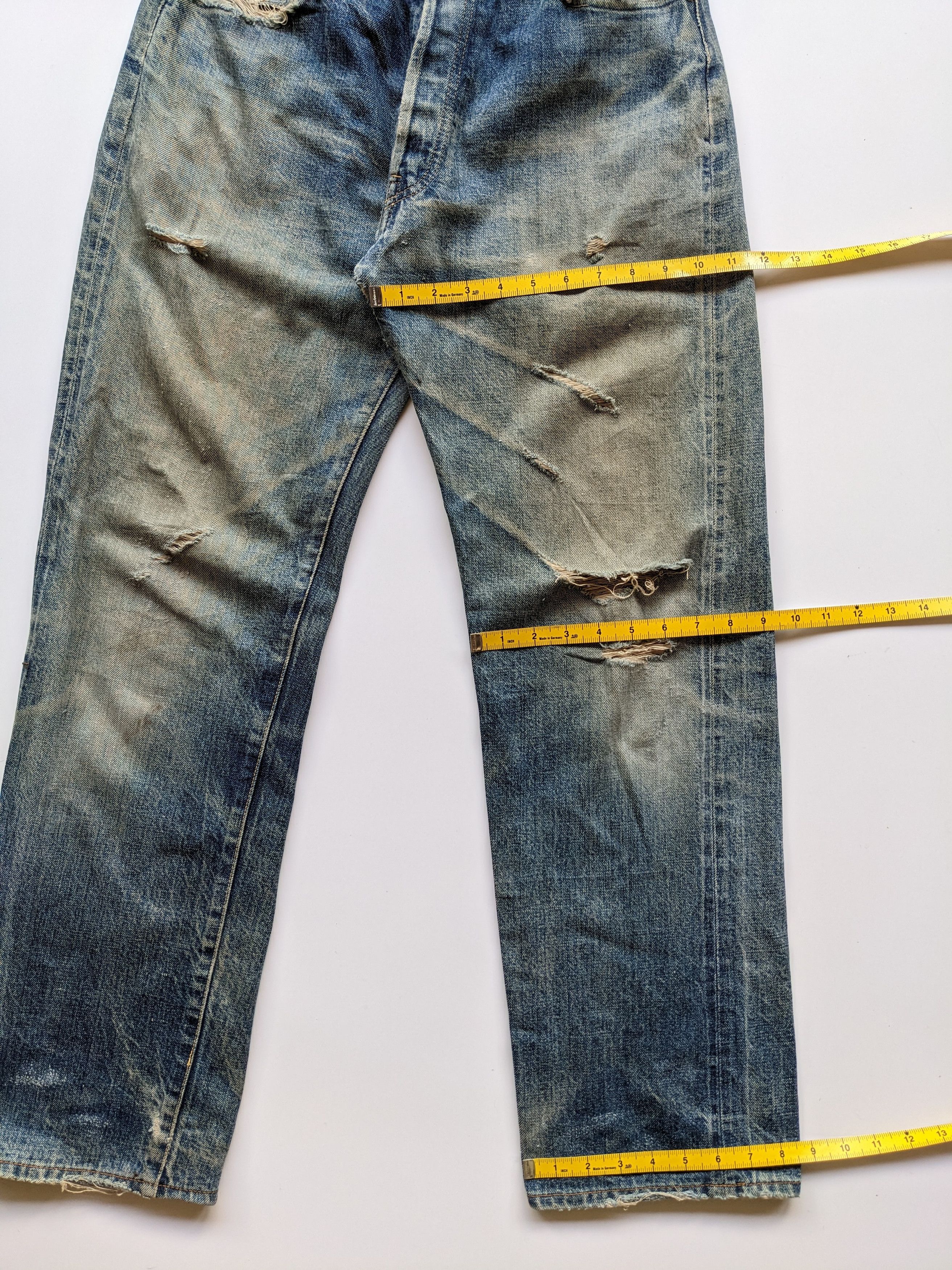 Japanese Brand × Jean Go West mud wash distressed selvedge jeans Size US 30 / EU 46 - 12 Thumbnail