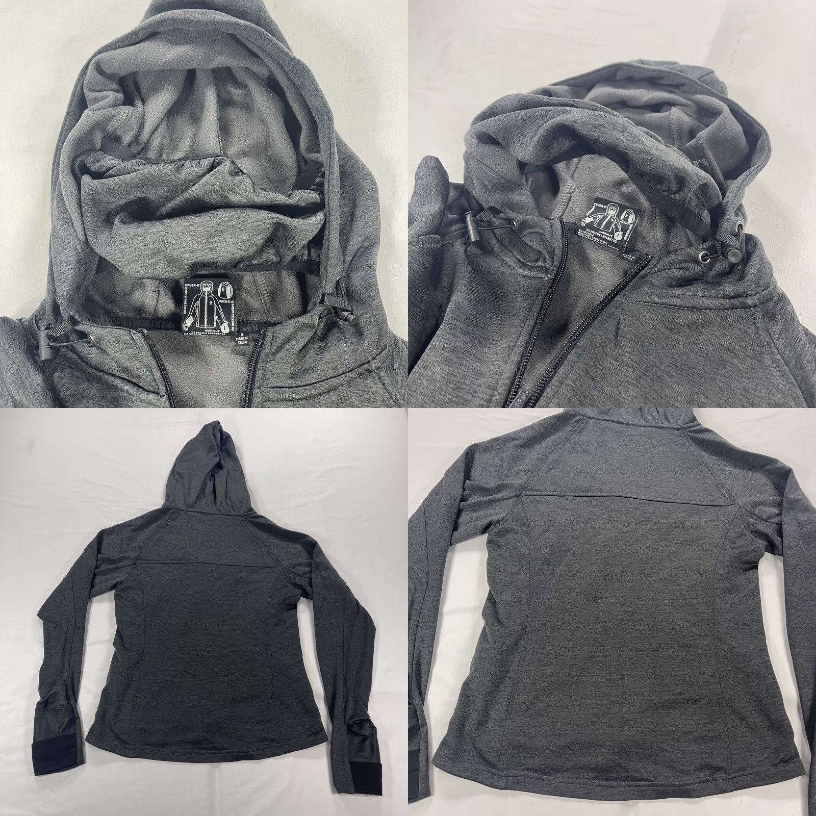 Vintage Loki Gear All In One Tech Hoodie Mens Sz S Black Full Zip Hooded Mittens Pockets Outdoor Athletic Logo Size US S / EU 44-46 / 1 - 10 Thumbnail