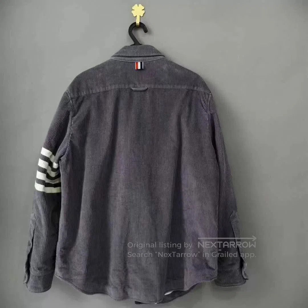 Thom Browne thom browne gray corduroy long sleeve shirt. Size US S / EU 44-46 / 1 - 2 Thumbnail